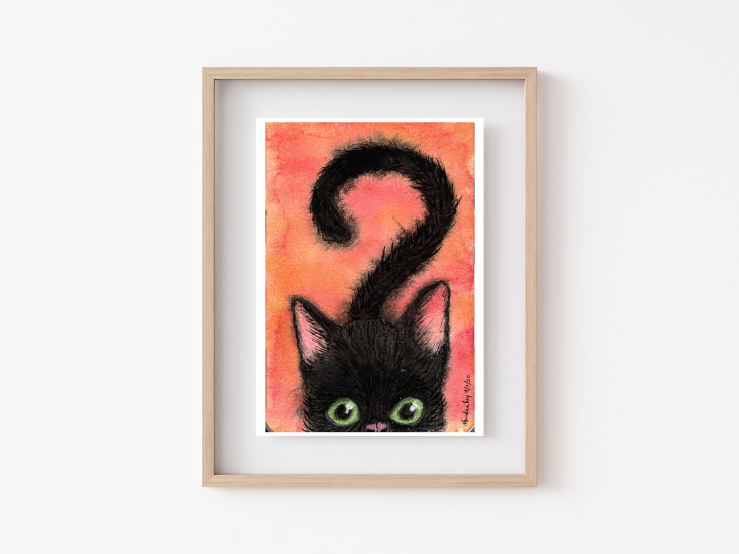 Boo Kitty Art Print 5x7