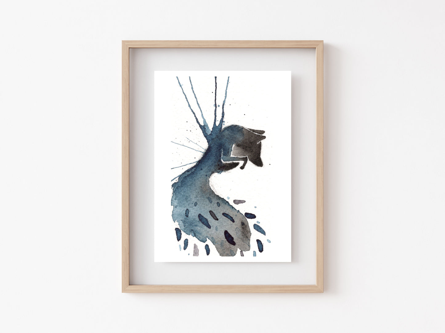 Indigo Fox Spirit Art Print - 5x7