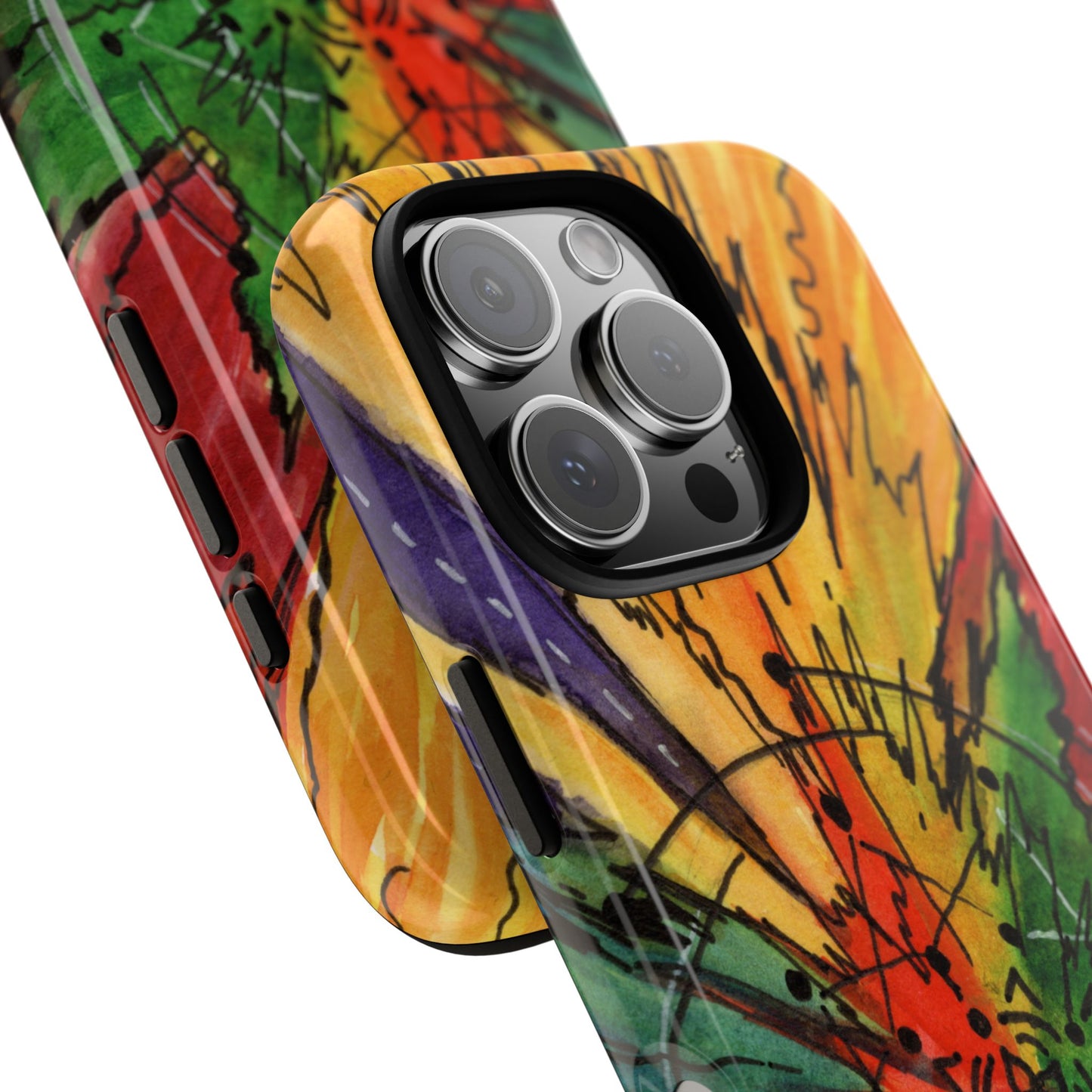Rainbow Burst Tough Phone Case