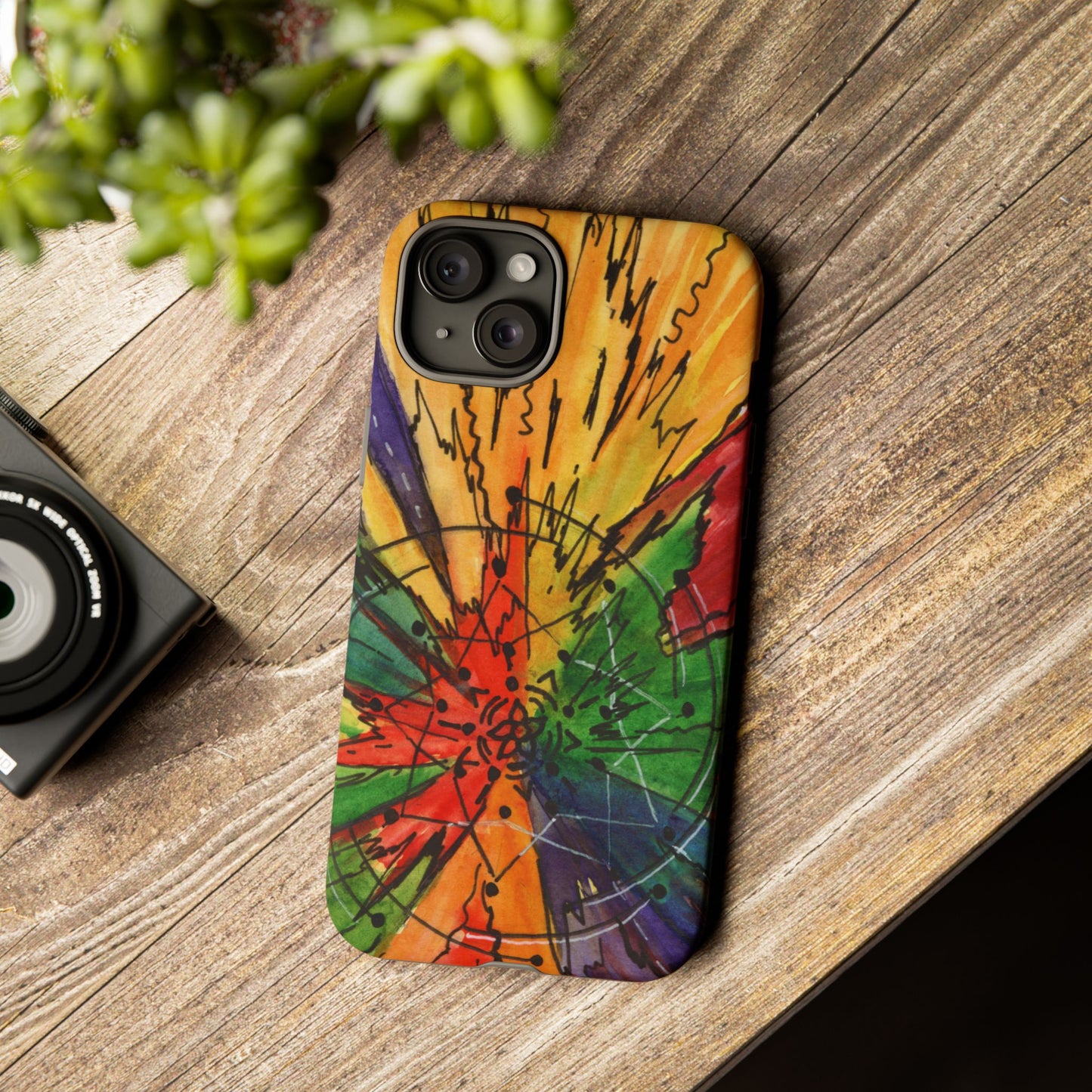 Rainbow Burst Tough Phone Case
