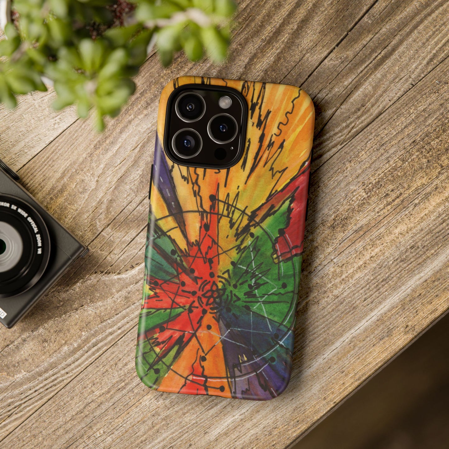 Rainbow Burst Tough Phone Case