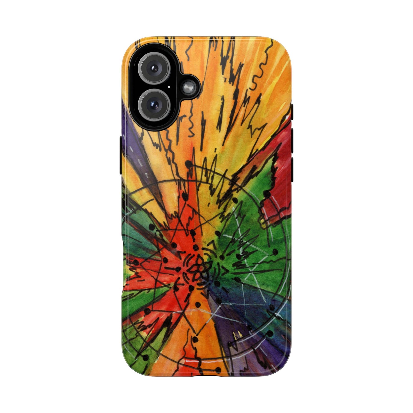 Rainbow Burst Tough Phone Case