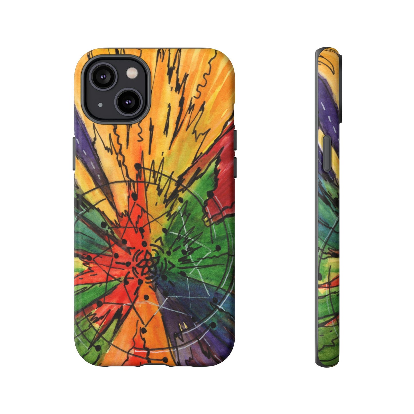 Rainbow Burst Tough Phone Case