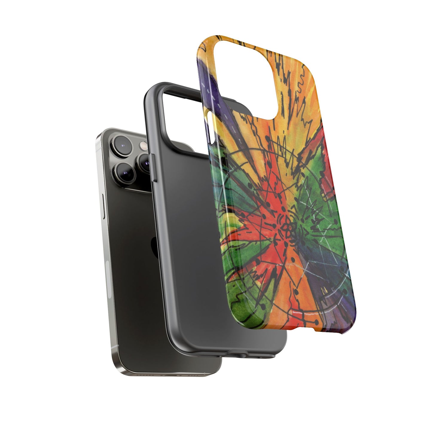 Rainbow Burst Tough Phone Case
