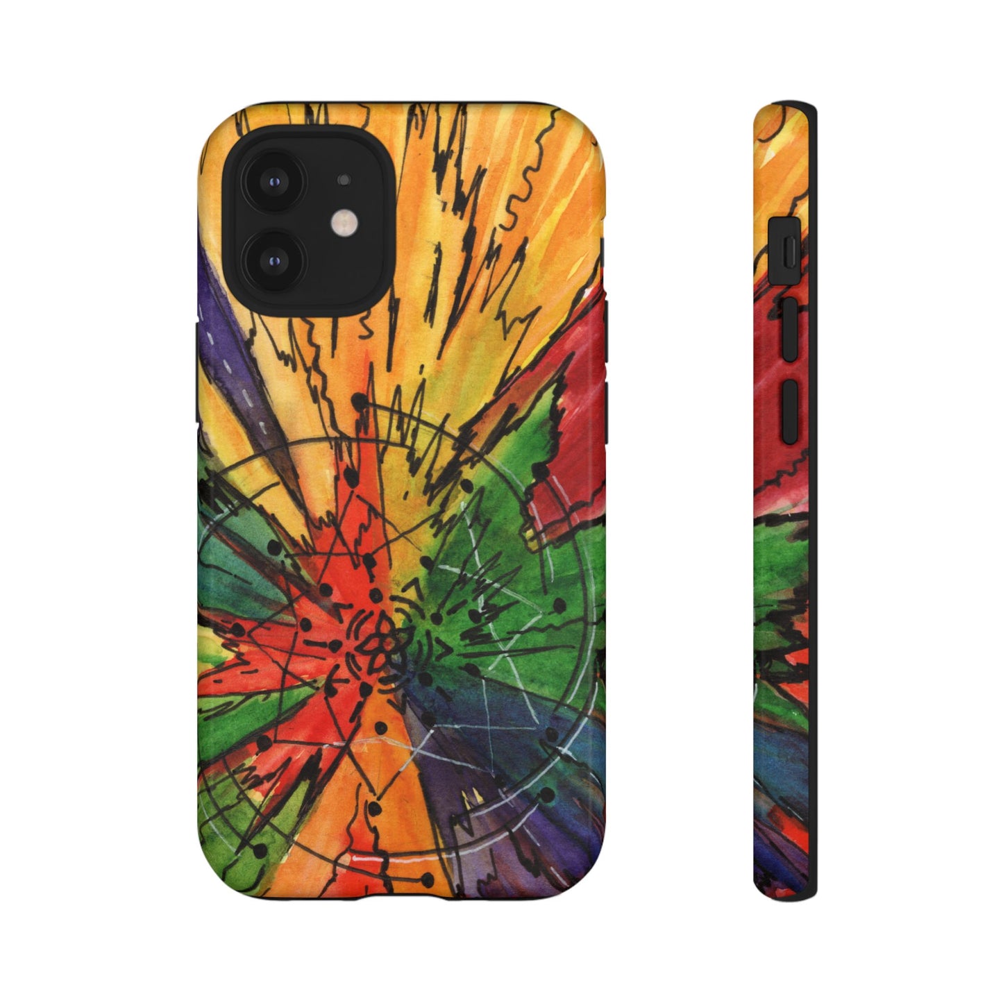 Rainbow Burst Tough Phone Case