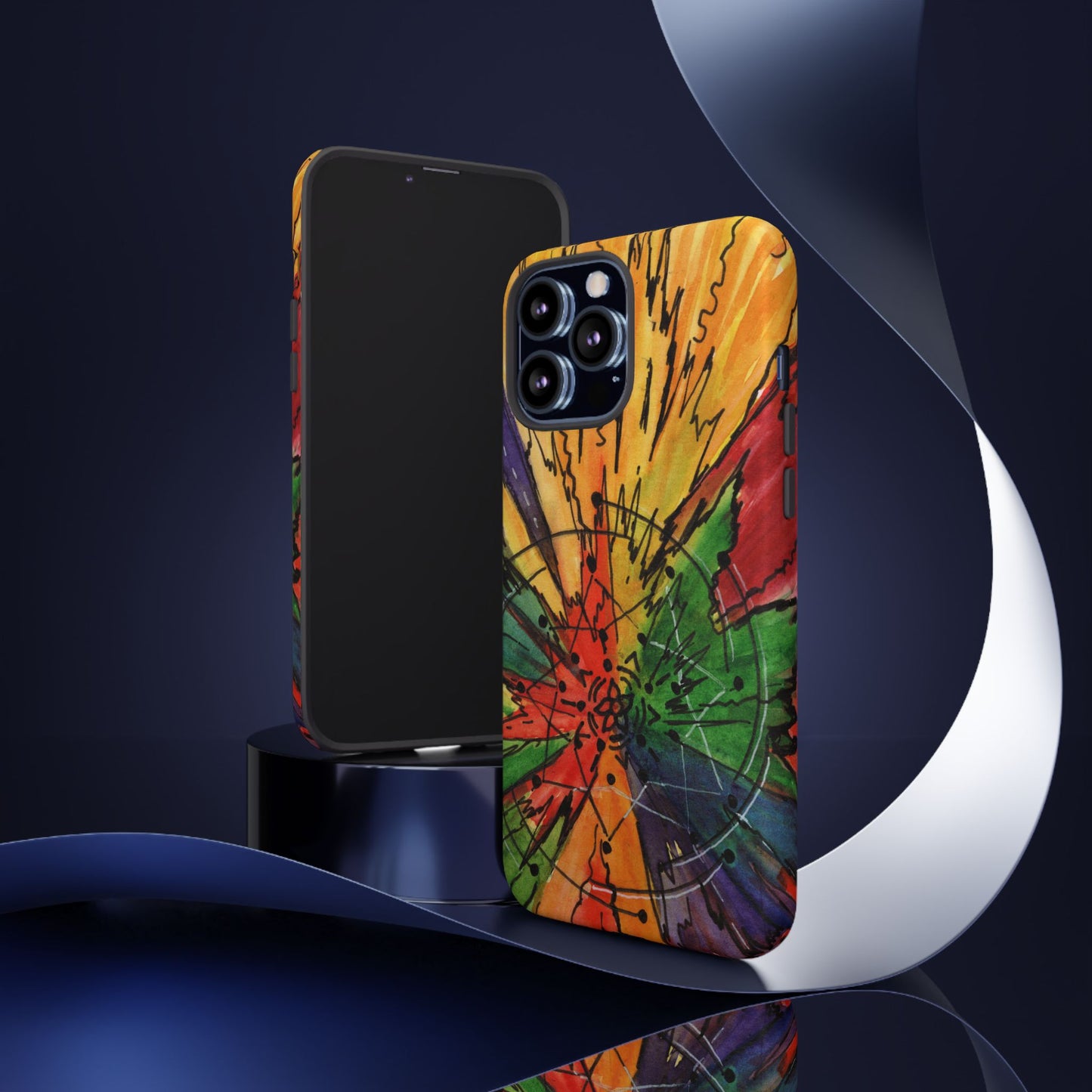 Rainbow Burst Tough Phone Case