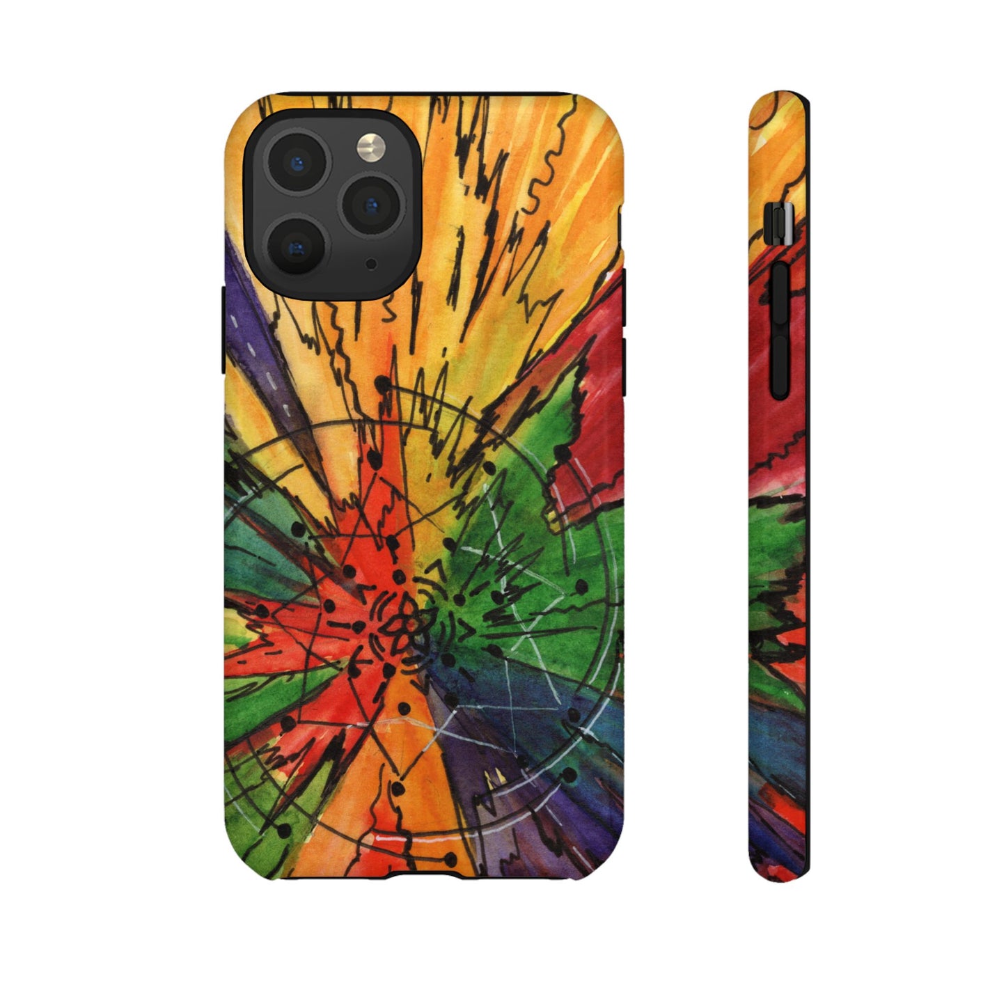 Rainbow Burst Tough Phone Case