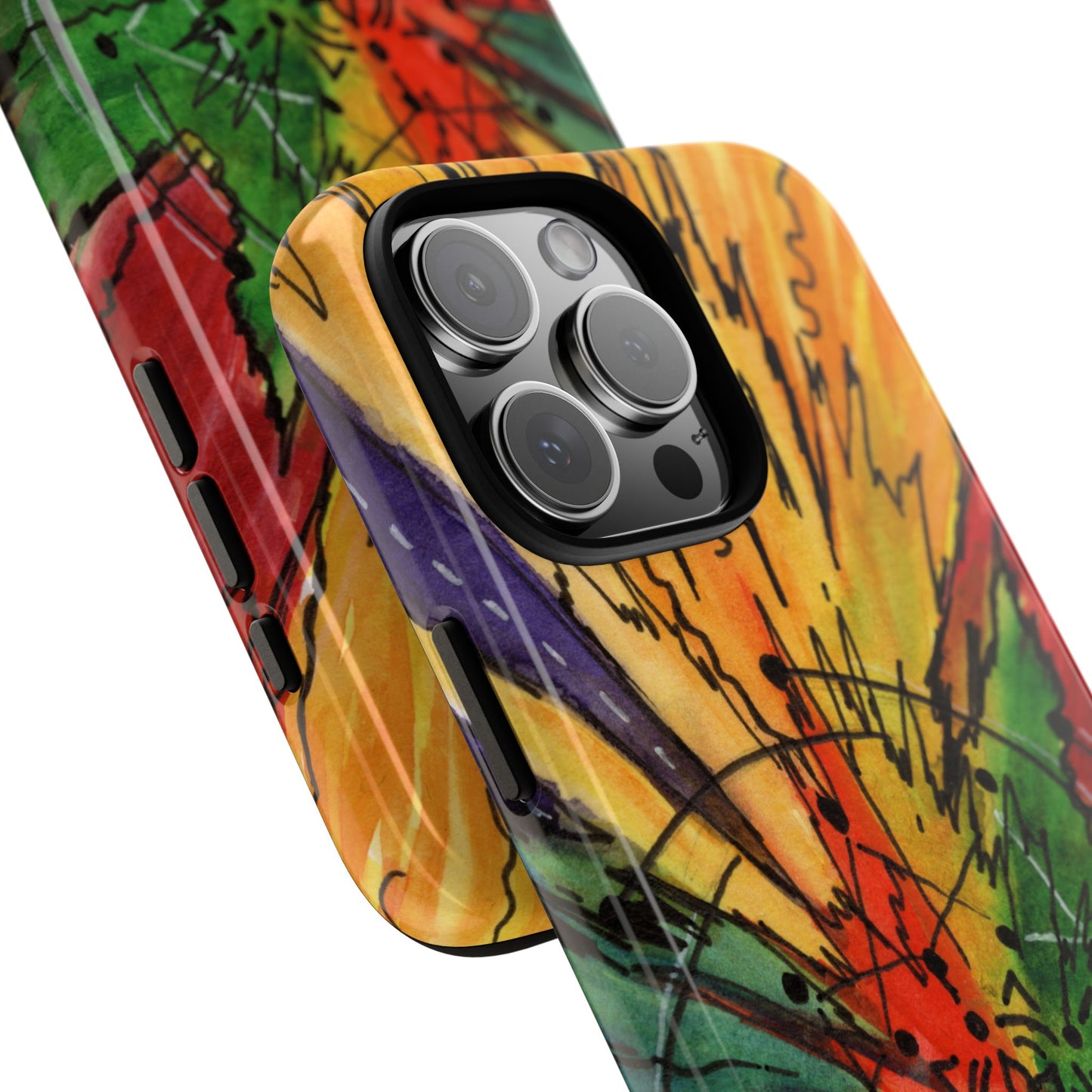 Rainbow Burst Tough Phone Case