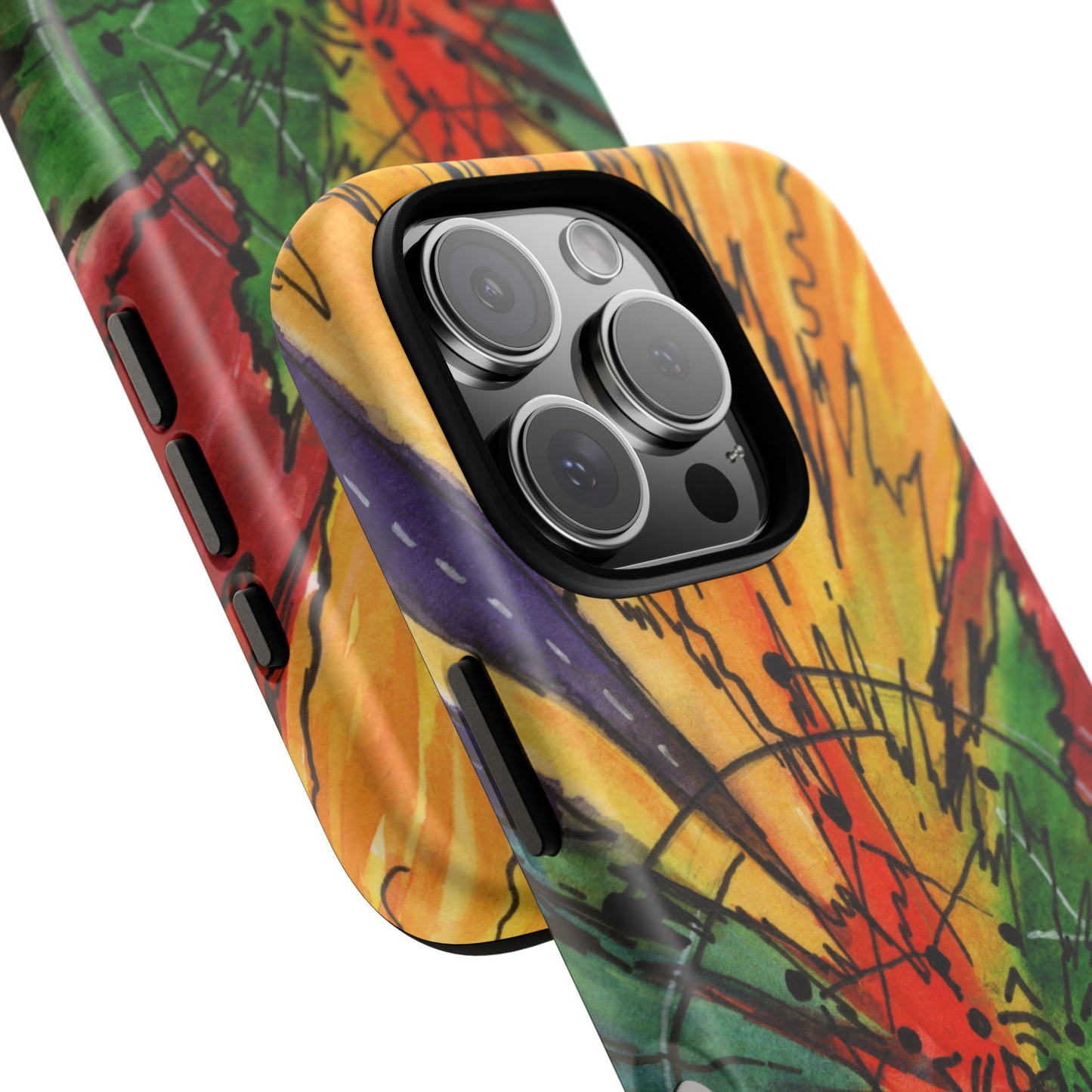 Rainbow Burst Tough Phone Case
