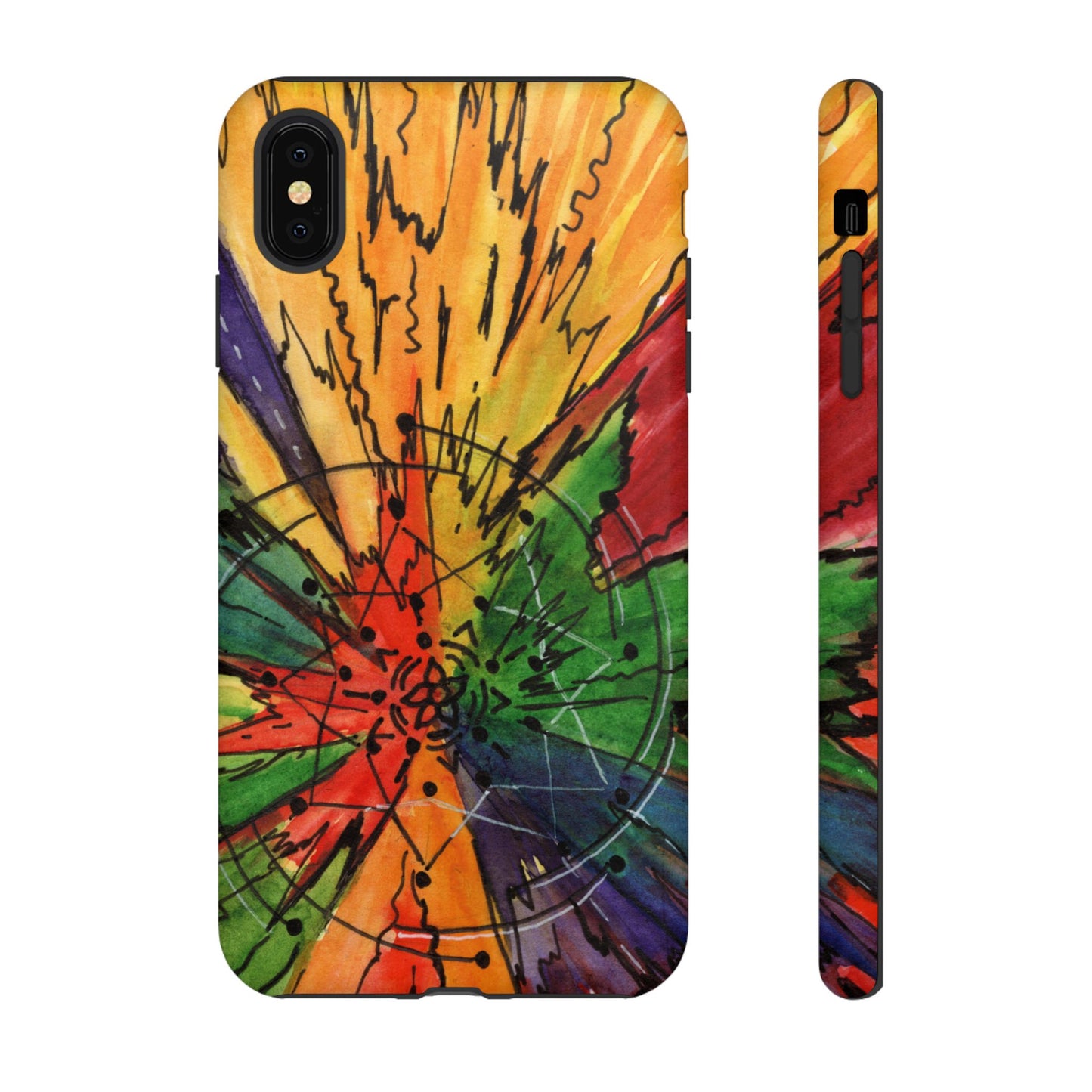 Rainbow Burst Tough Phone Case