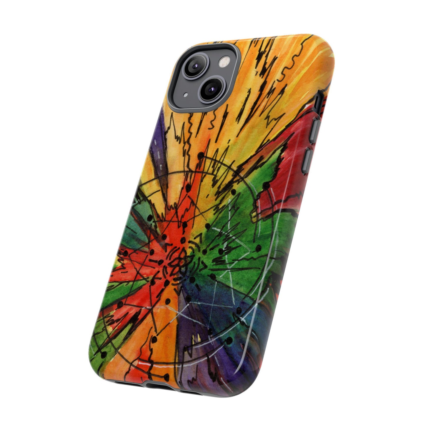 Rainbow Burst Tough Phone Case
