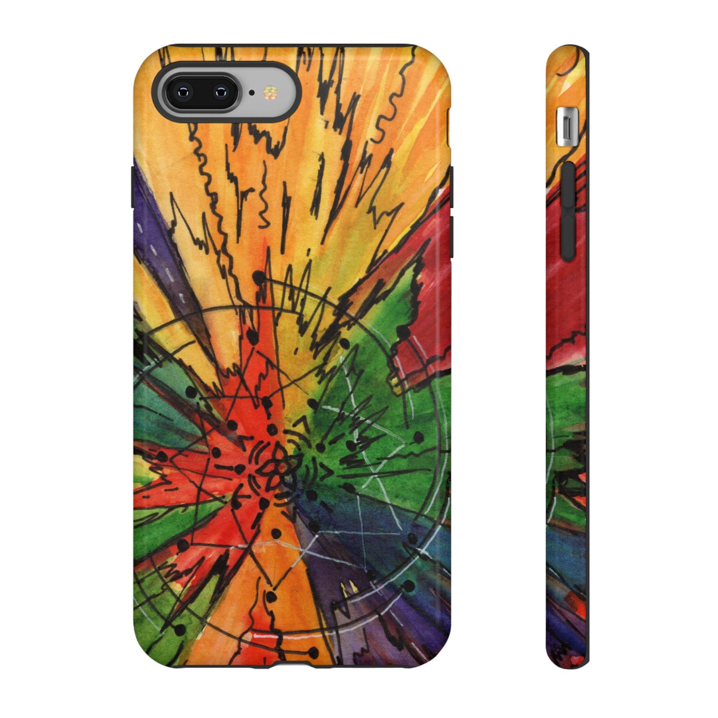 Rainbow Burst Tough Phone Case