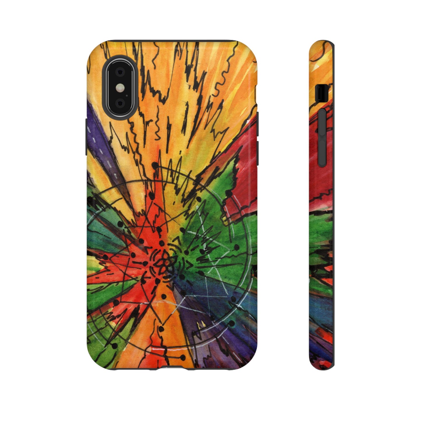 Rainbow Burst Tough Phone Case