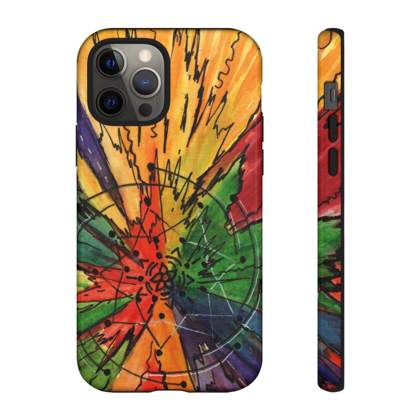 Rainbow Burst Tough Phone Case