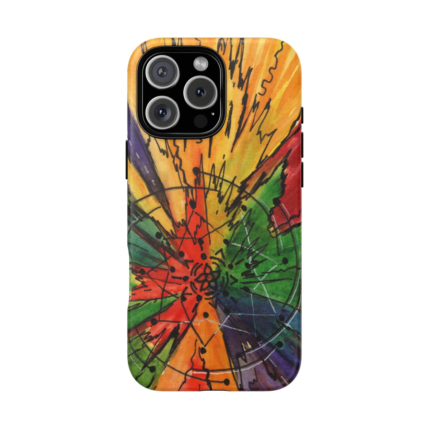 Rainbow Burst Tough Phone Case