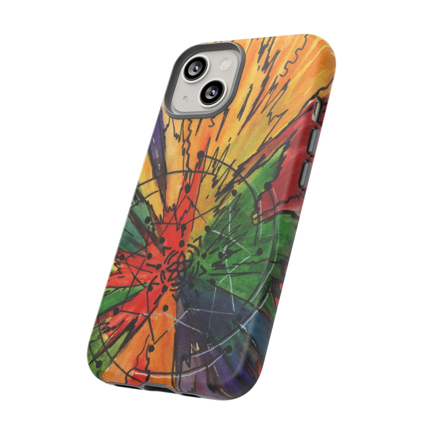 Rainbow Burst Tough Phone Case
