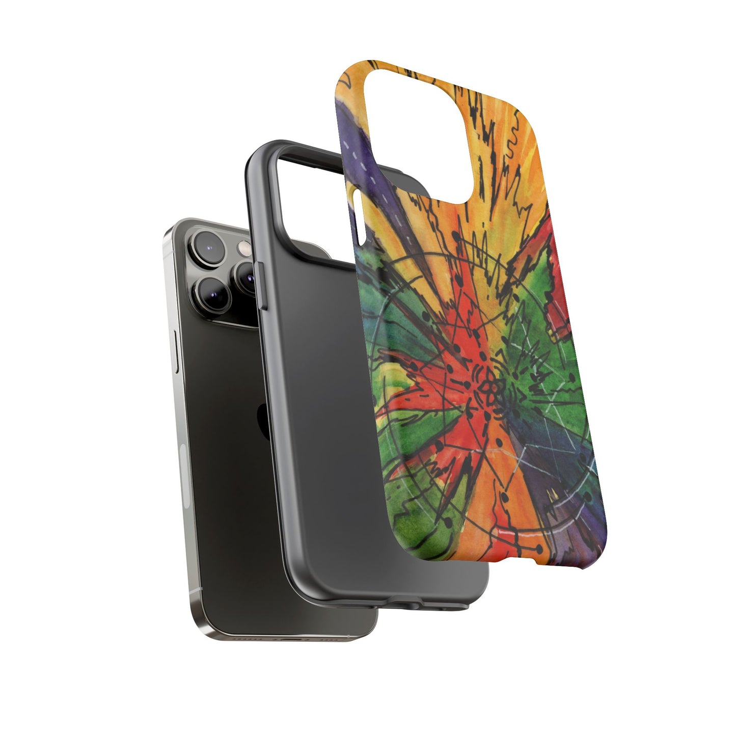 Rainbow Burst Tough Phone Case