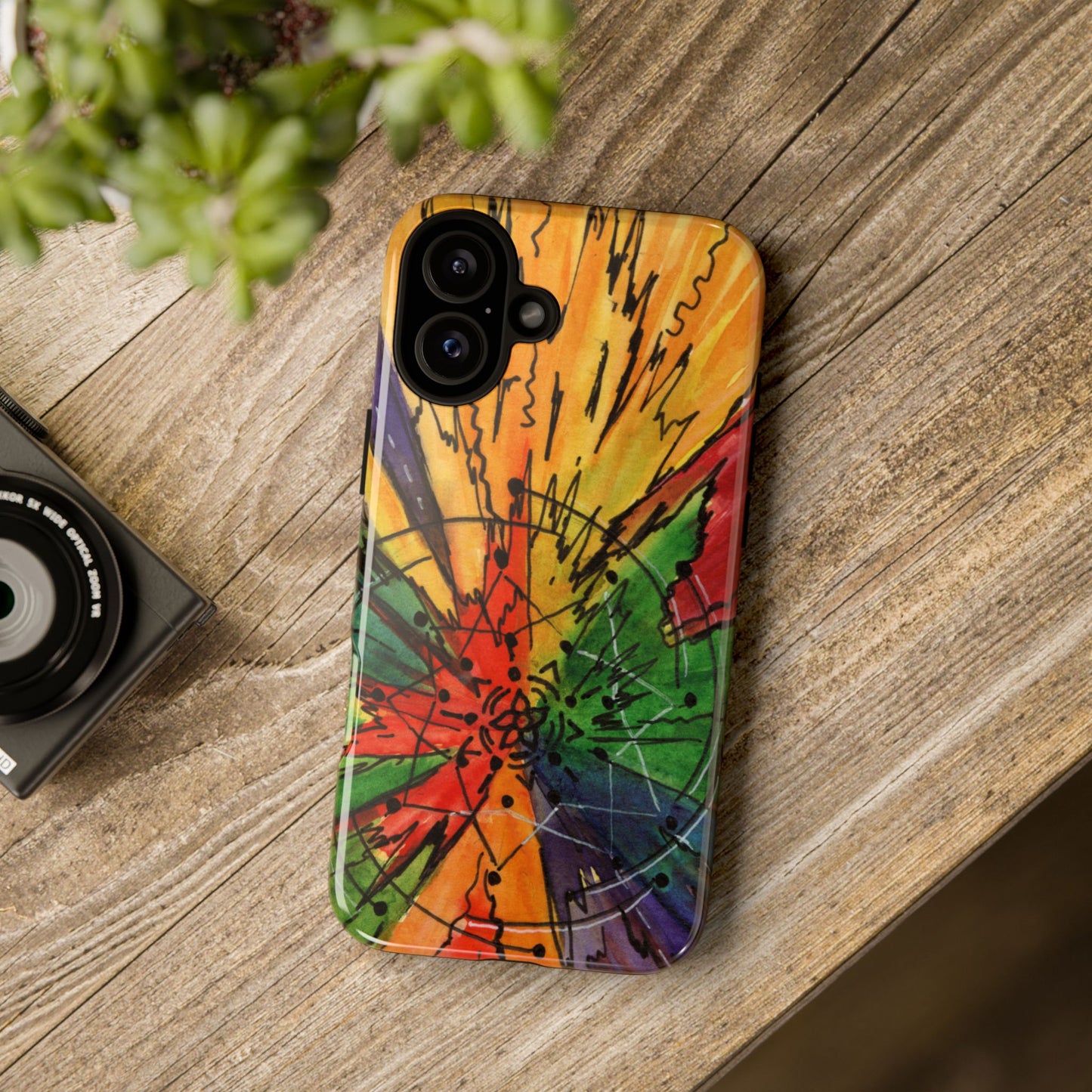Rainbow Burst Tough Phone Case
