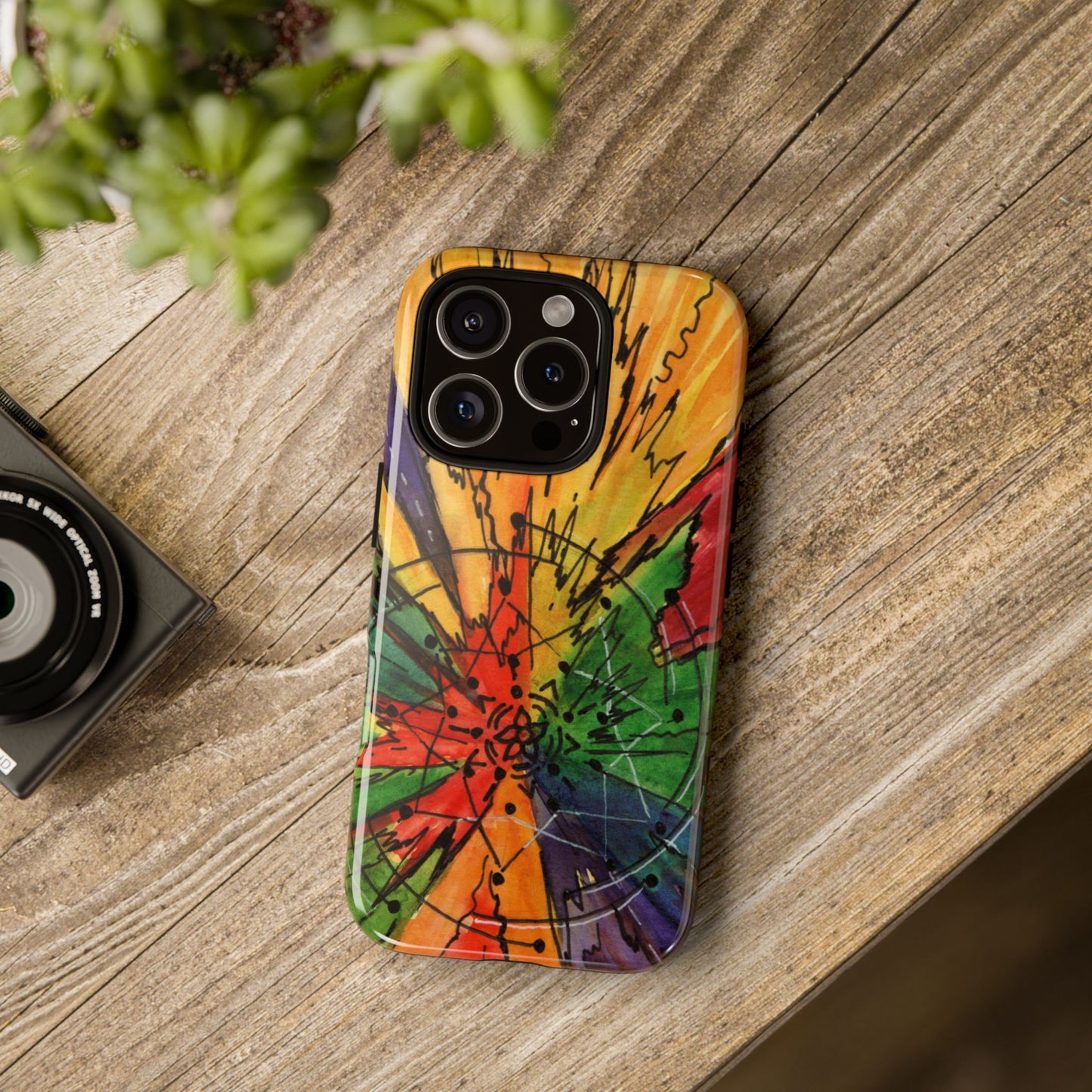 Rainbow Burst Tough Phone Case