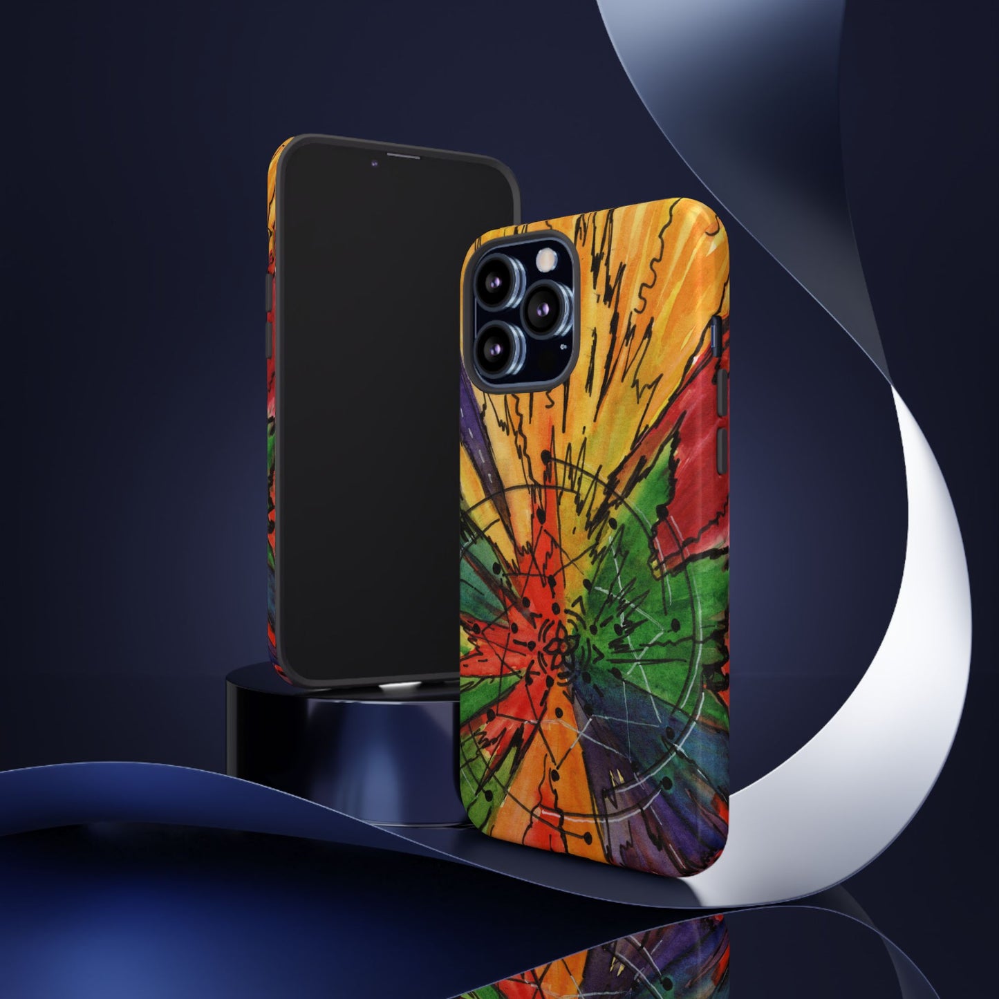 Rainbow Burst Tough Phone Case