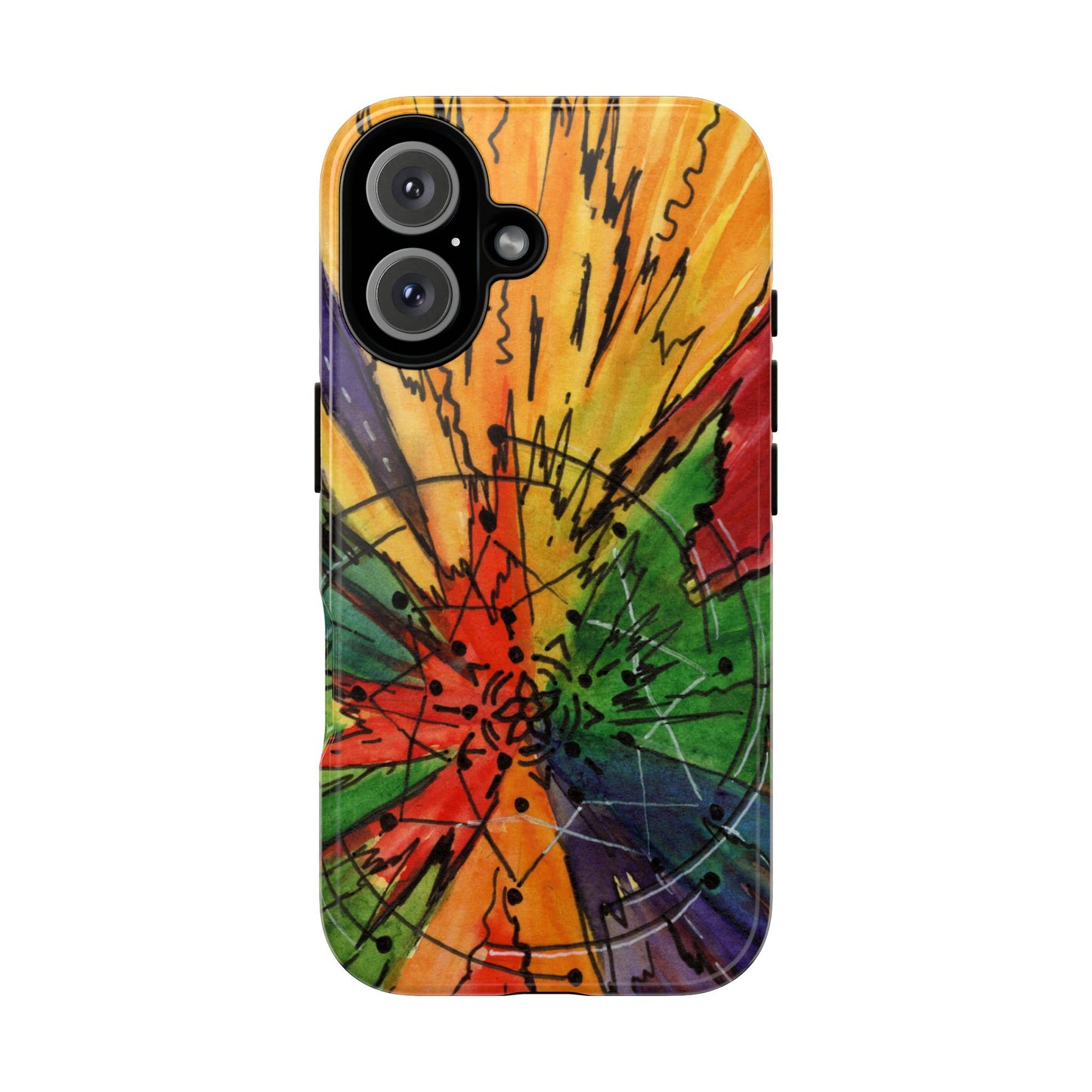 Rainbow Burst Tough Phone Case