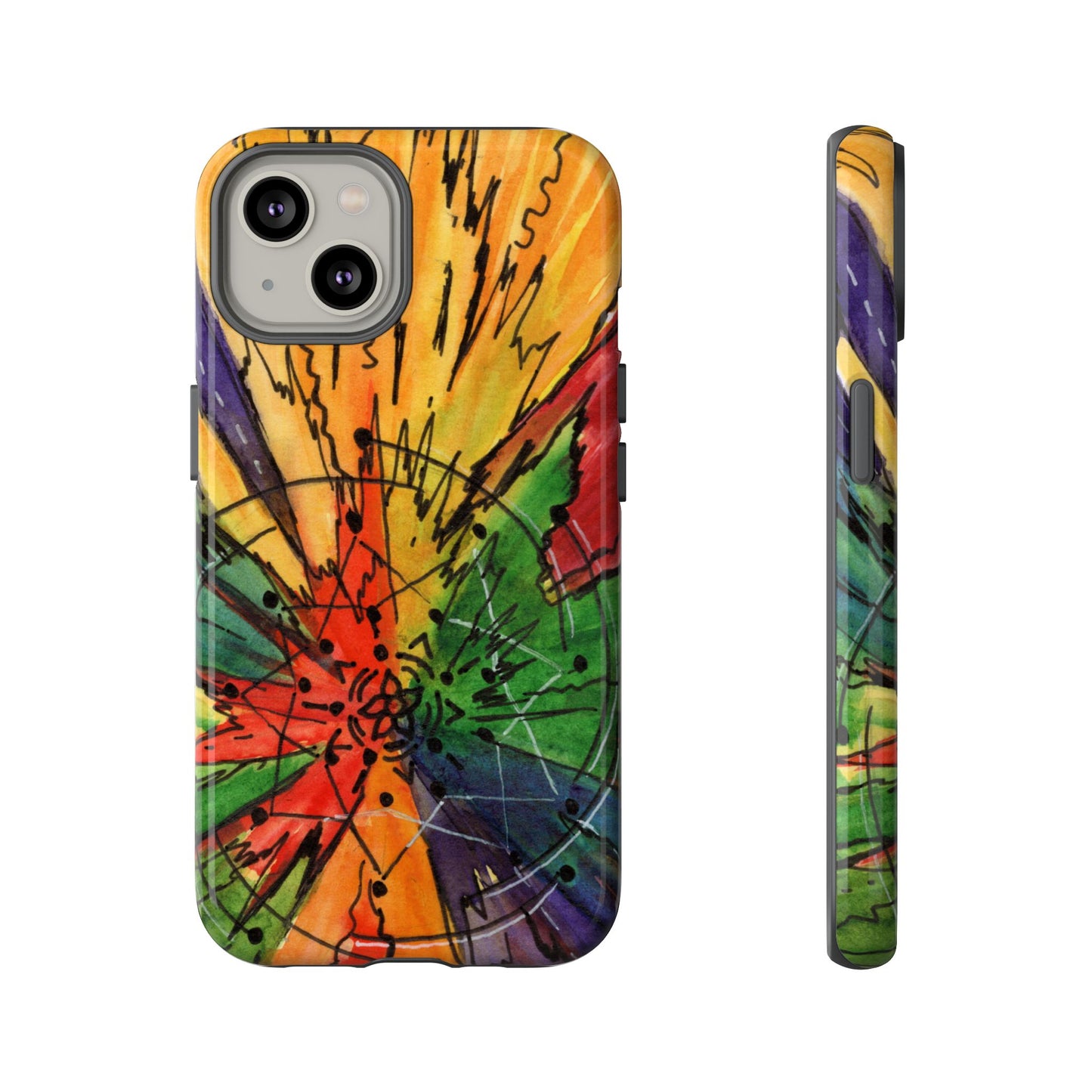 Rainbow Burst Tough Phone Case