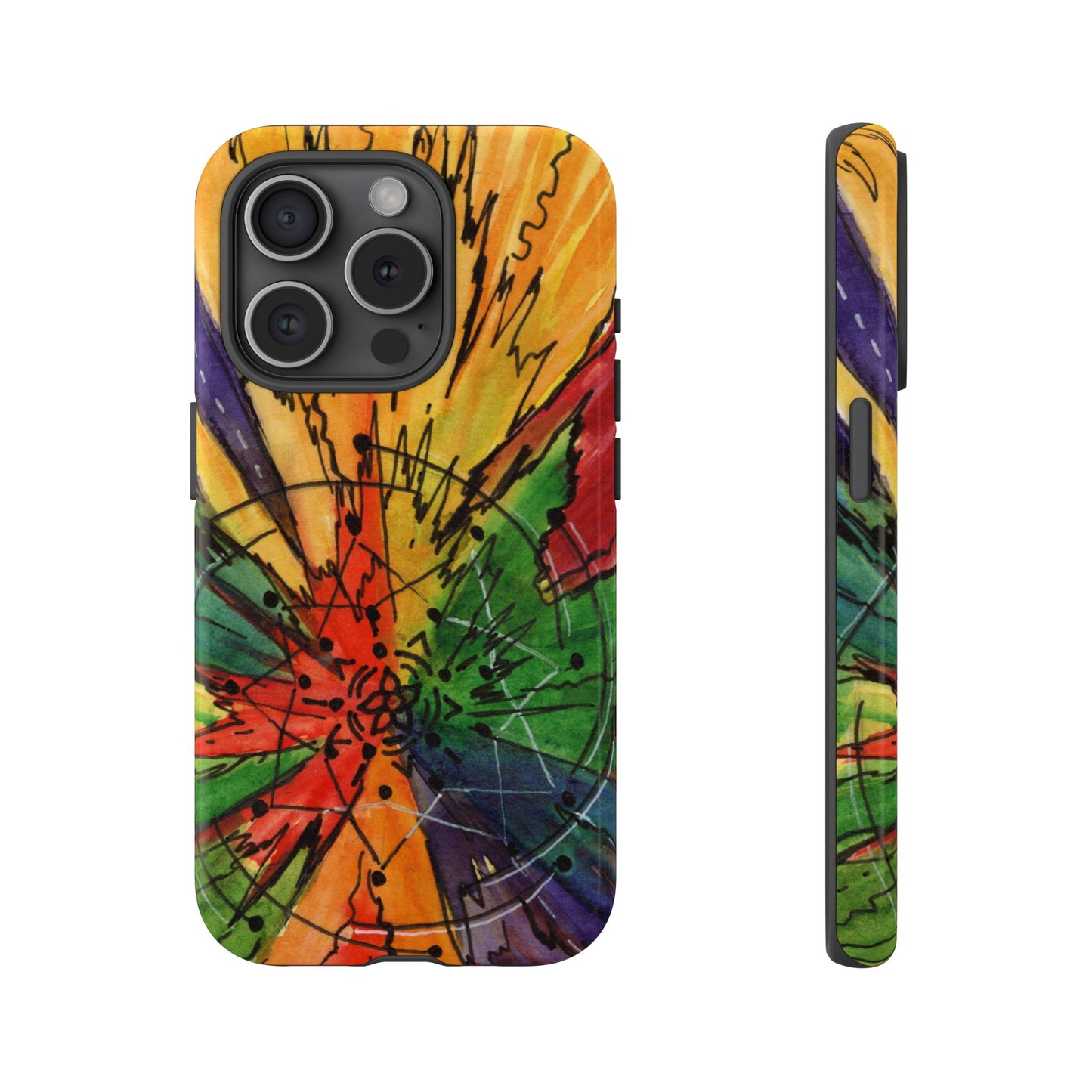 Rainbow Burst Tough Phone Case