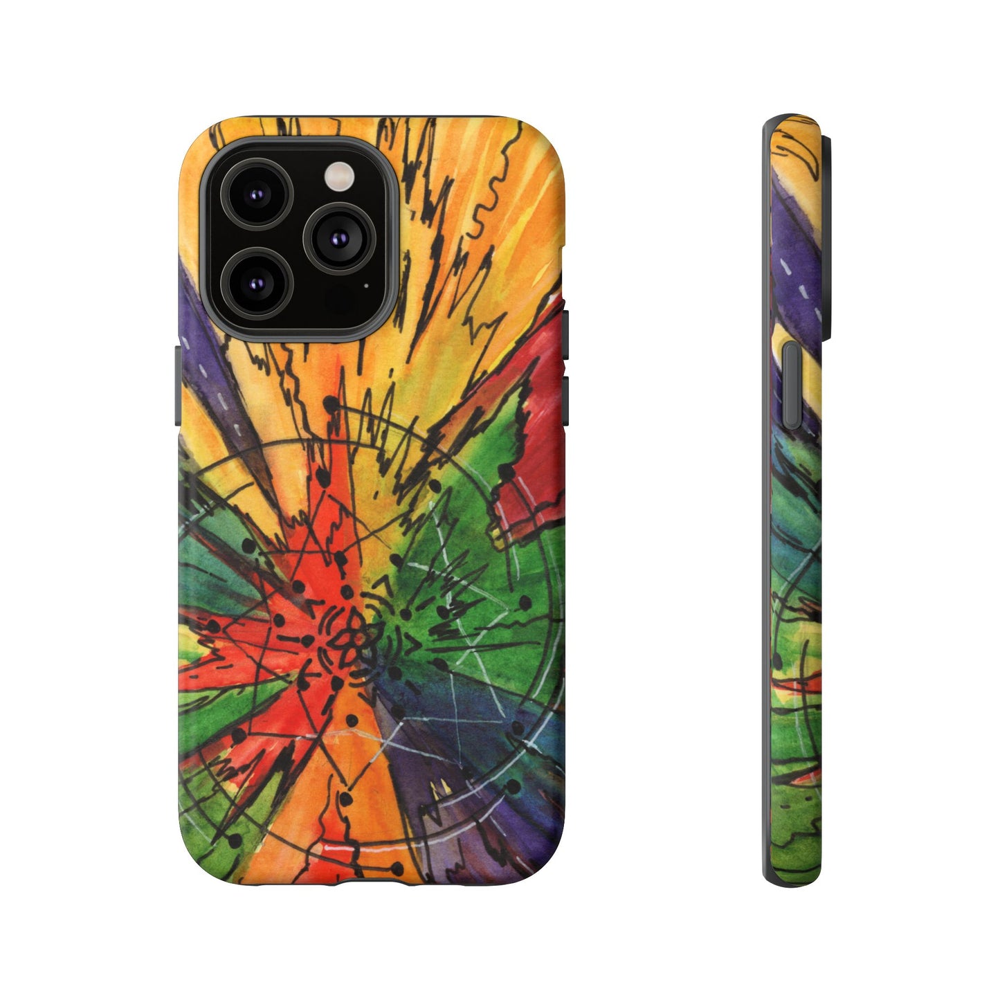 Rainbow Burst Tough Phone Case