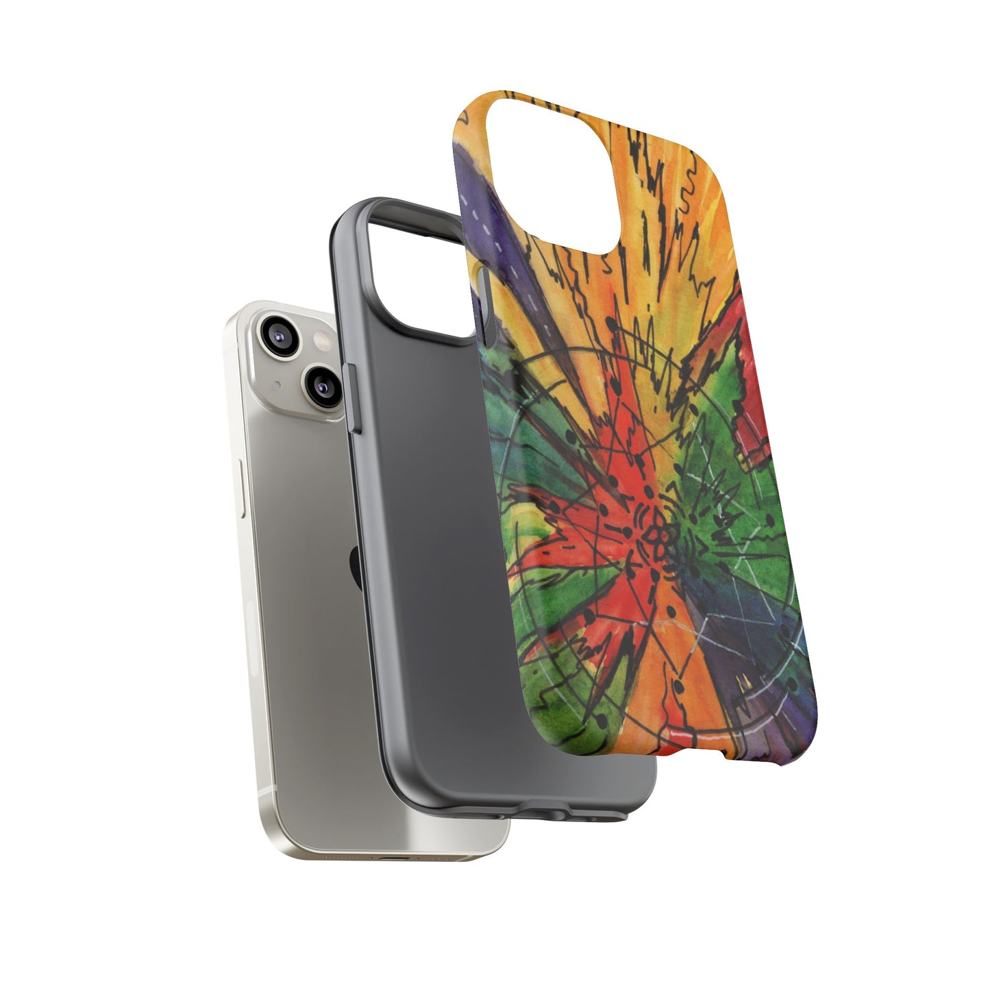 Rainbow Burst Tough Phone Case