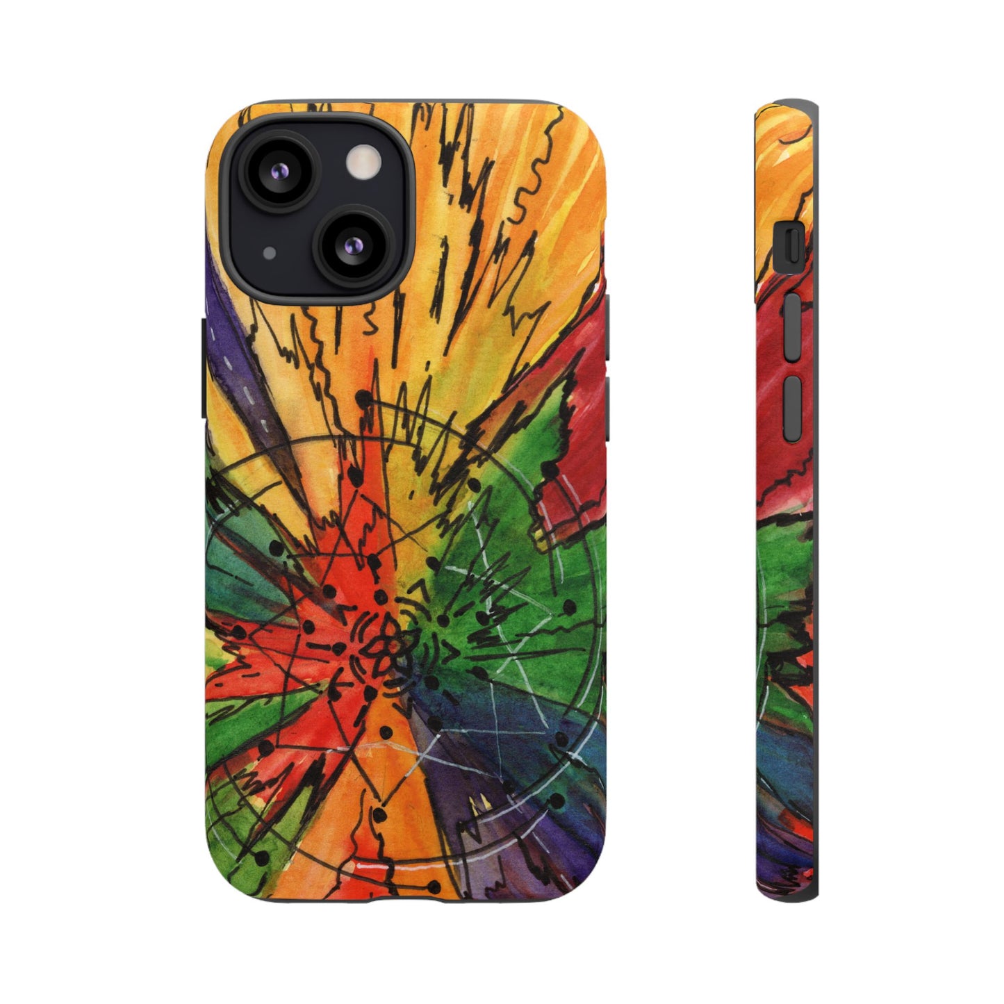 Rainbow Burst Tough Phone Case