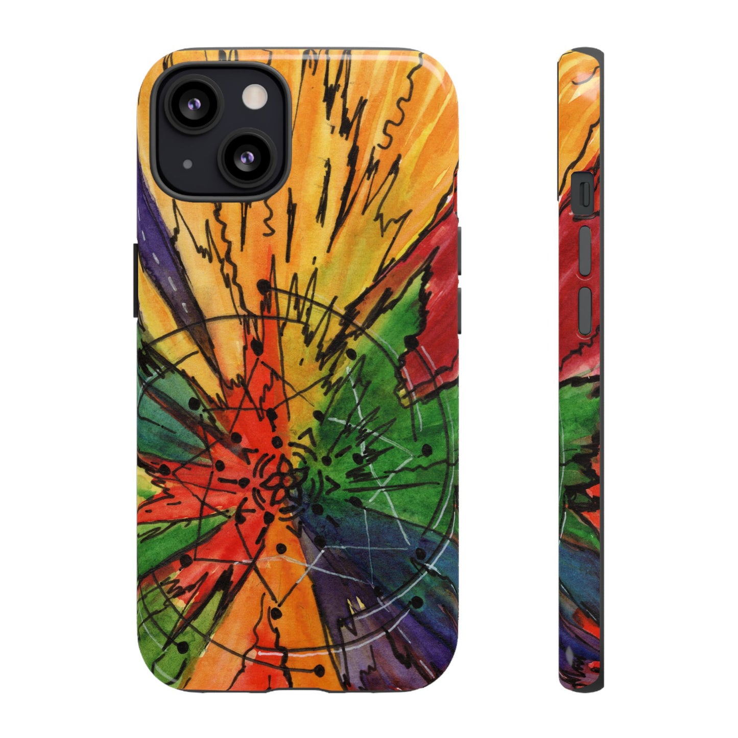 Rainbow Burst Tough Phone Case