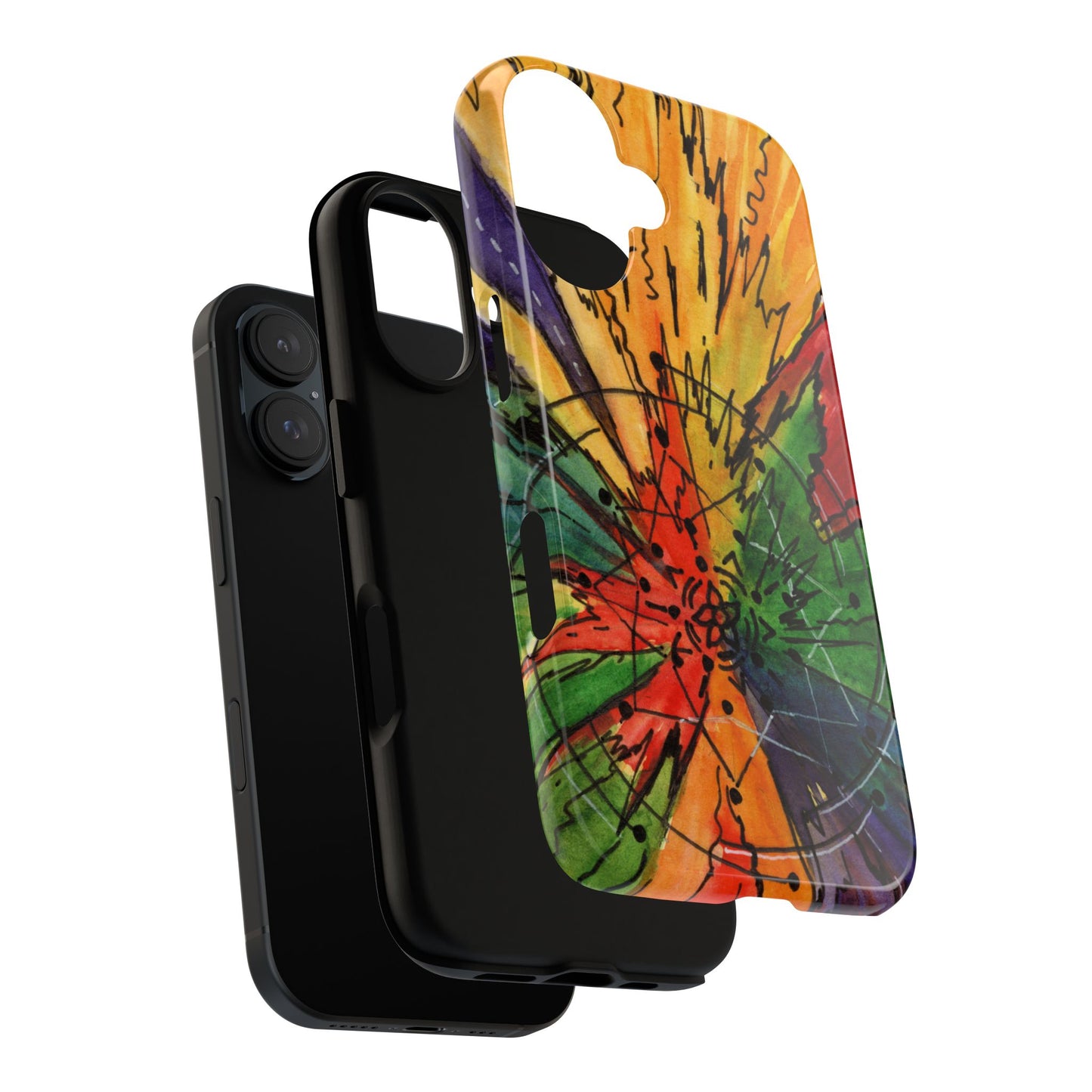 Rainbow Burst Tough Phone Case
