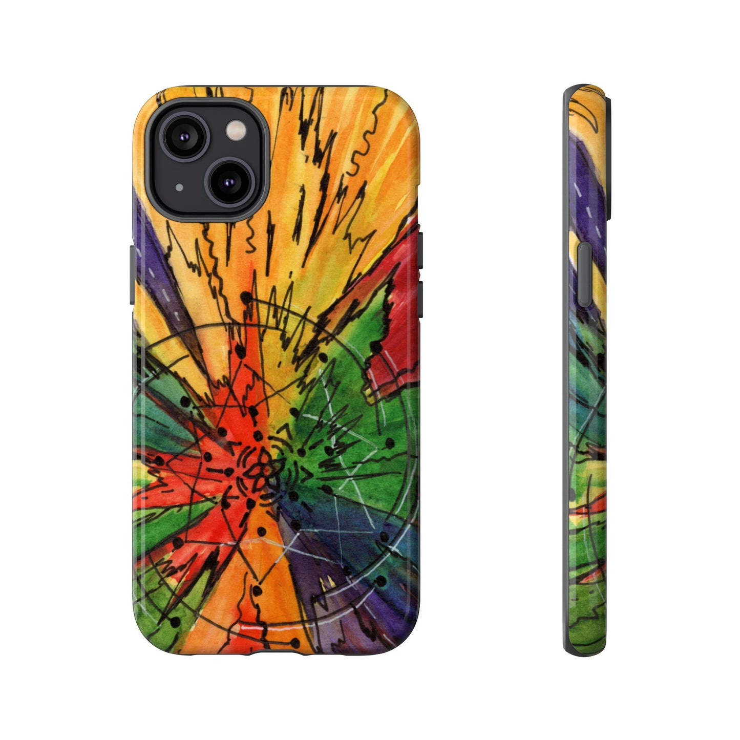 Rainbow Burst Tough Phone Case
