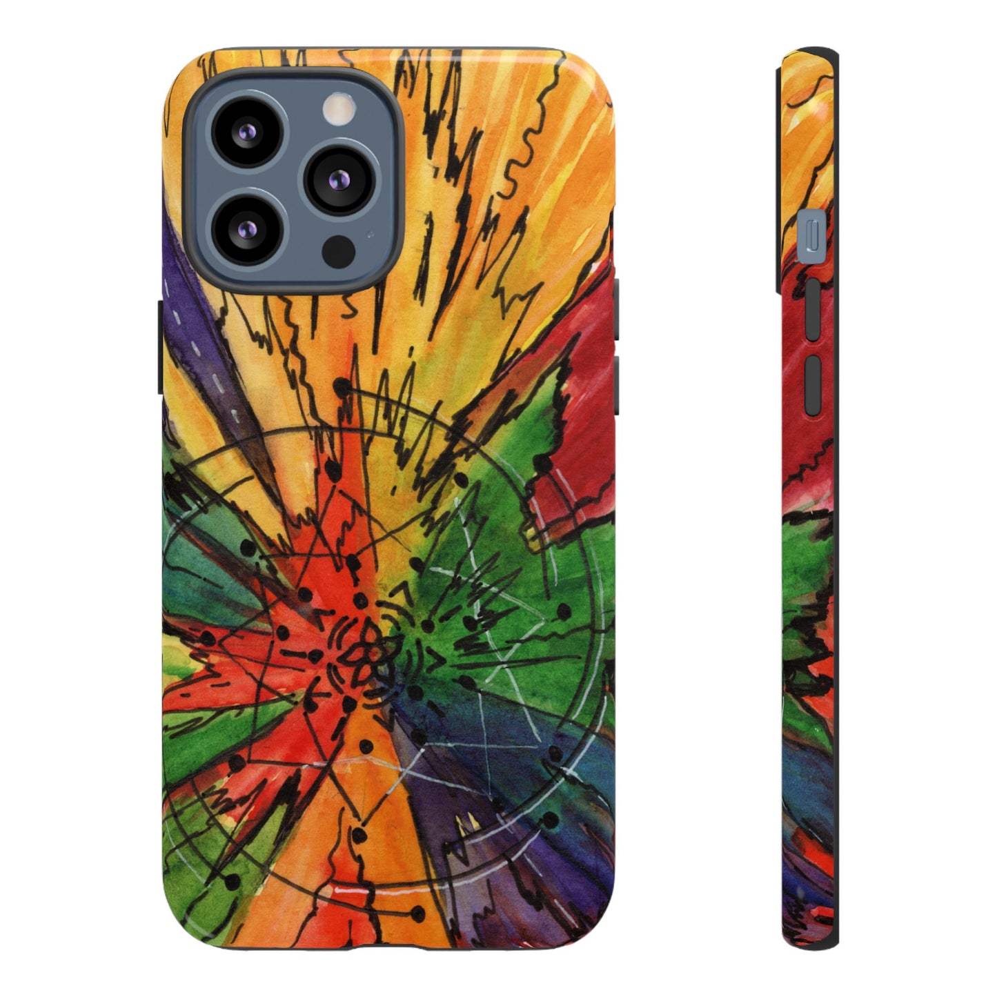 Rainbow Burst Tough Phone Case