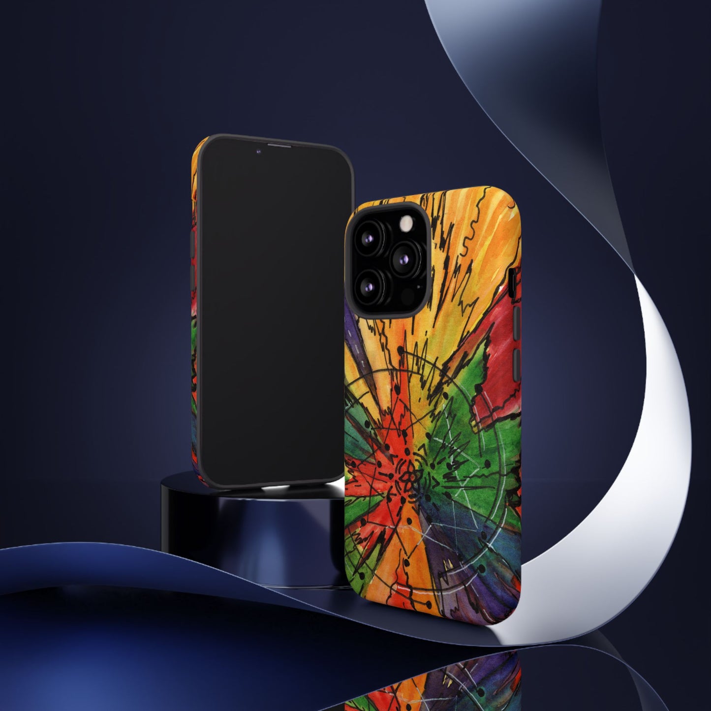 Rainbow Burst Tough Phone Case
