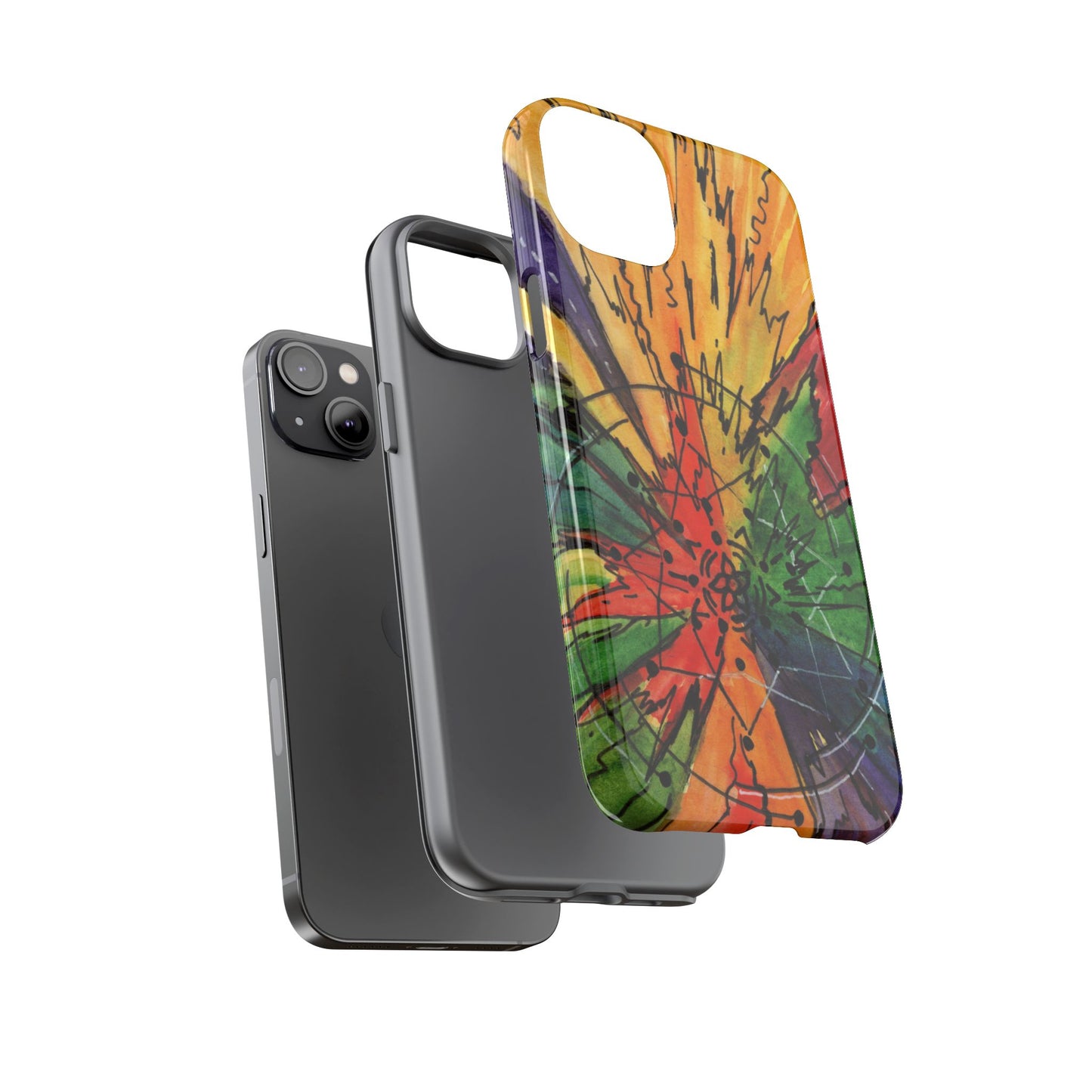Rainbow Burst Tough Phone Case