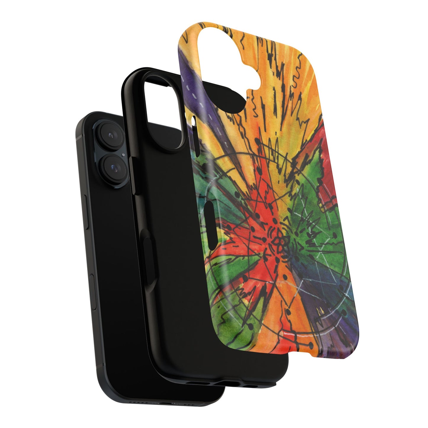 Rainbow Burst Tough Phone Case