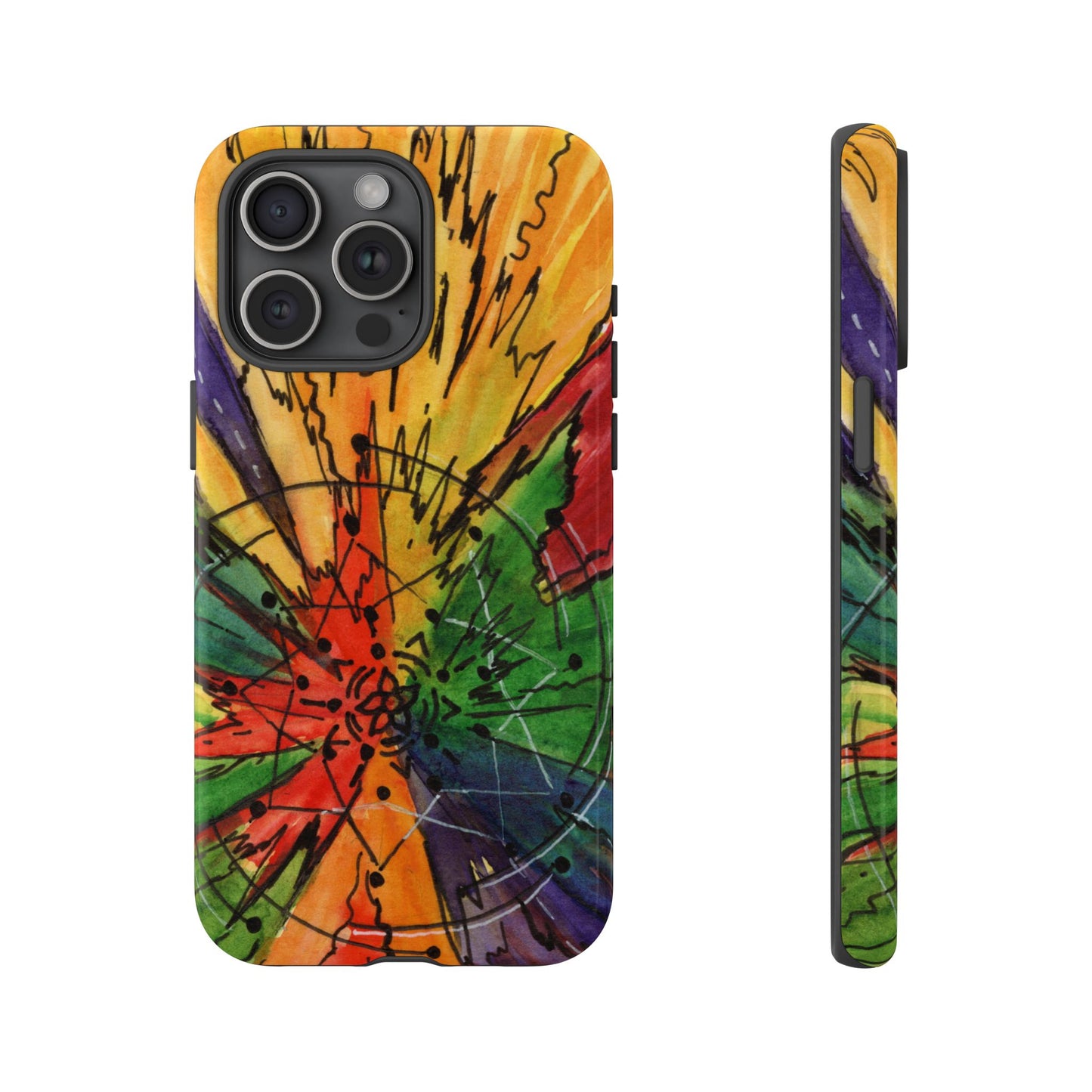 Rainbow Burst Tough Phone Case