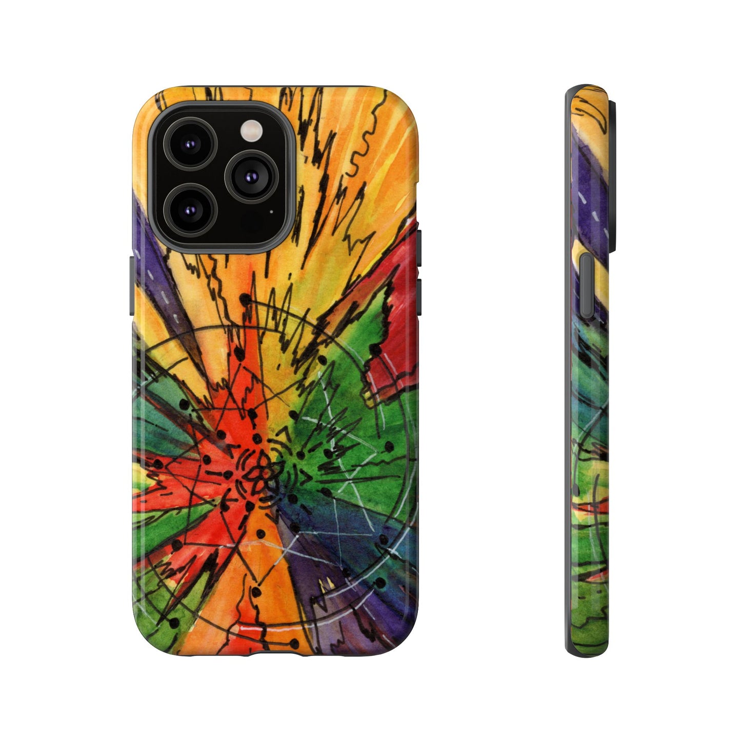 Rainbow Burst Tough Phone Case
