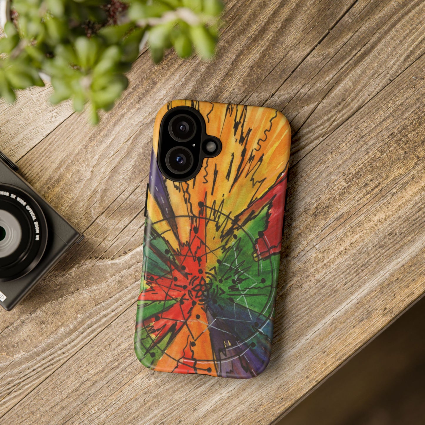 Rainbow Burst Tough Phone Case