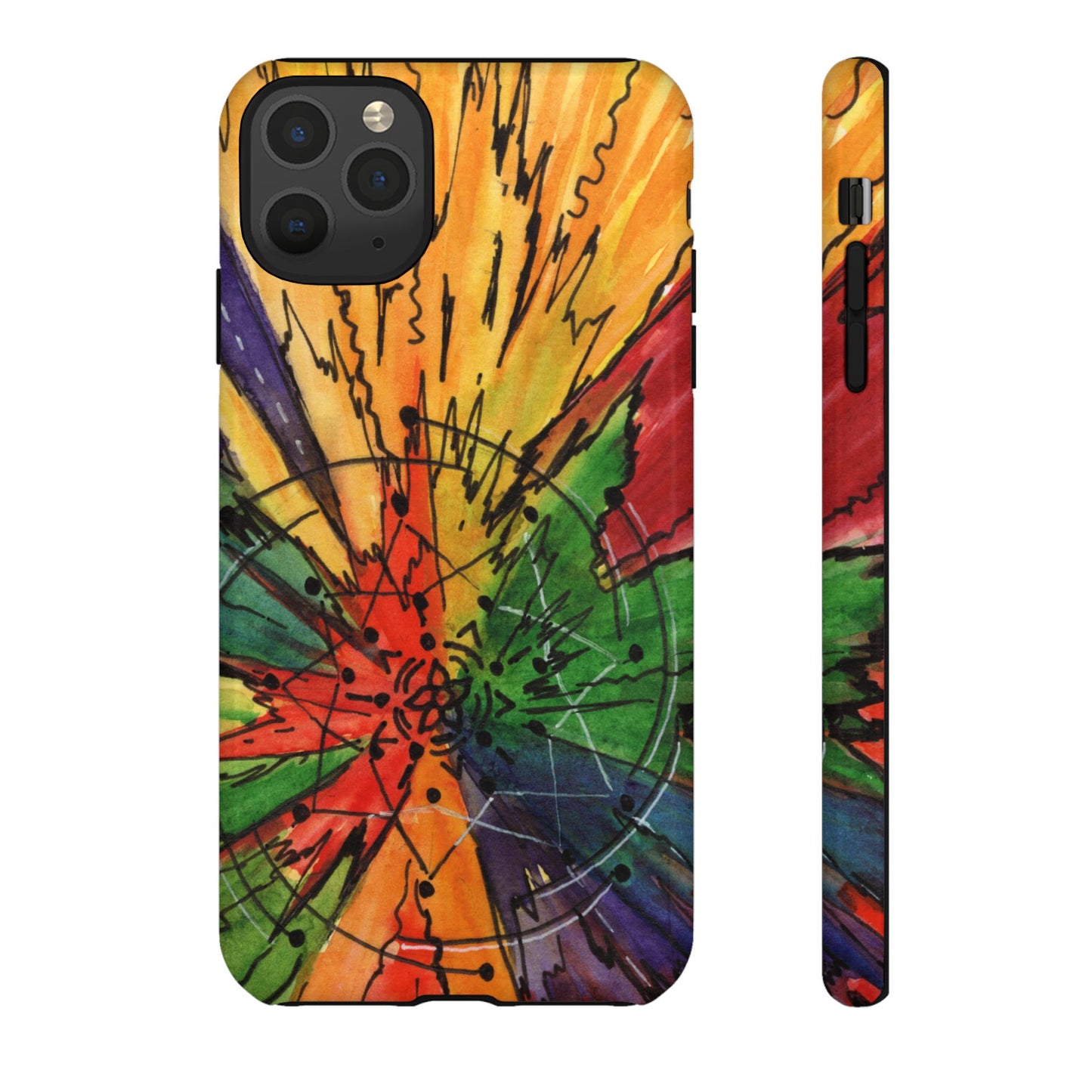 Rainbow Burst Tough Phone Case