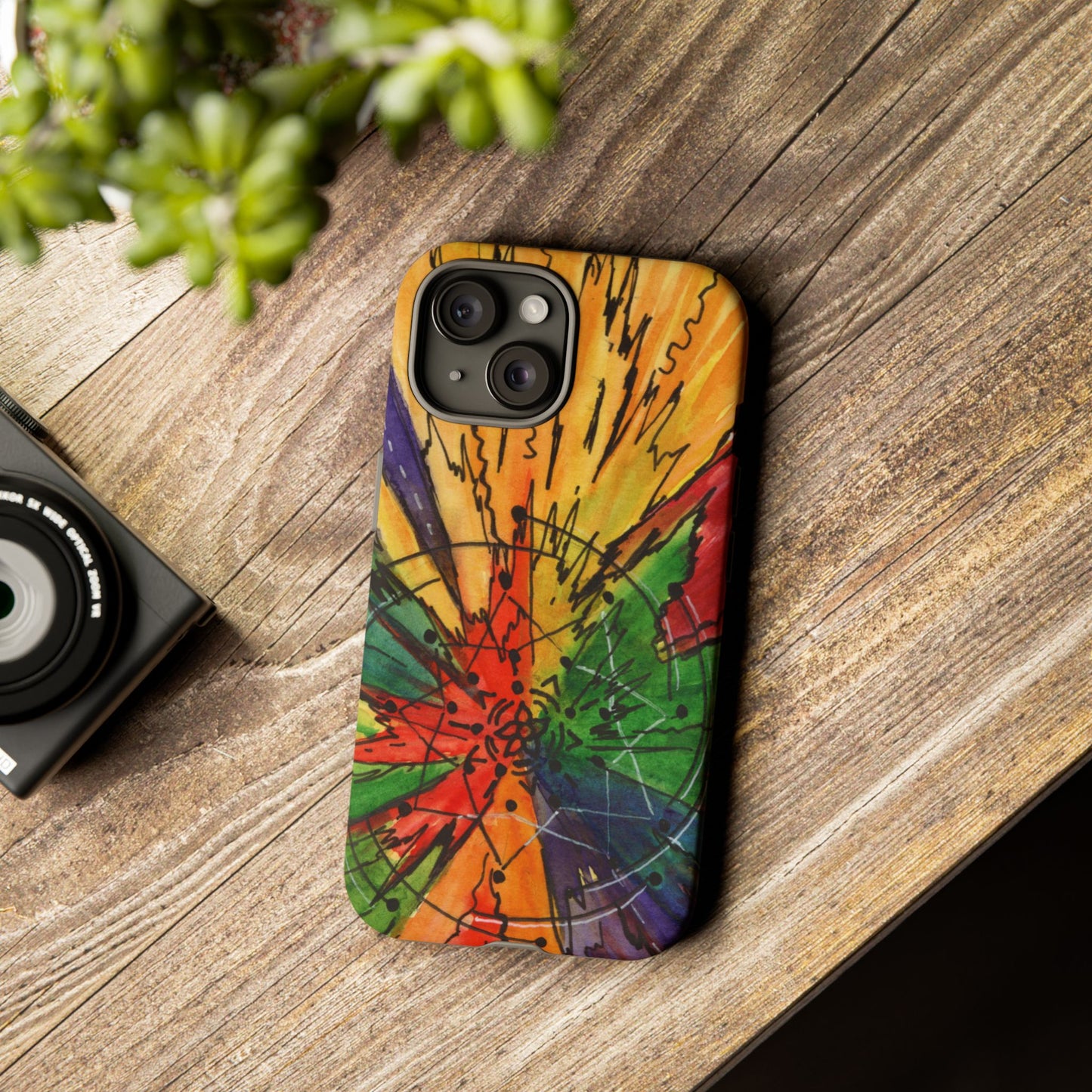 Rainbow Burst Tough Phone Case