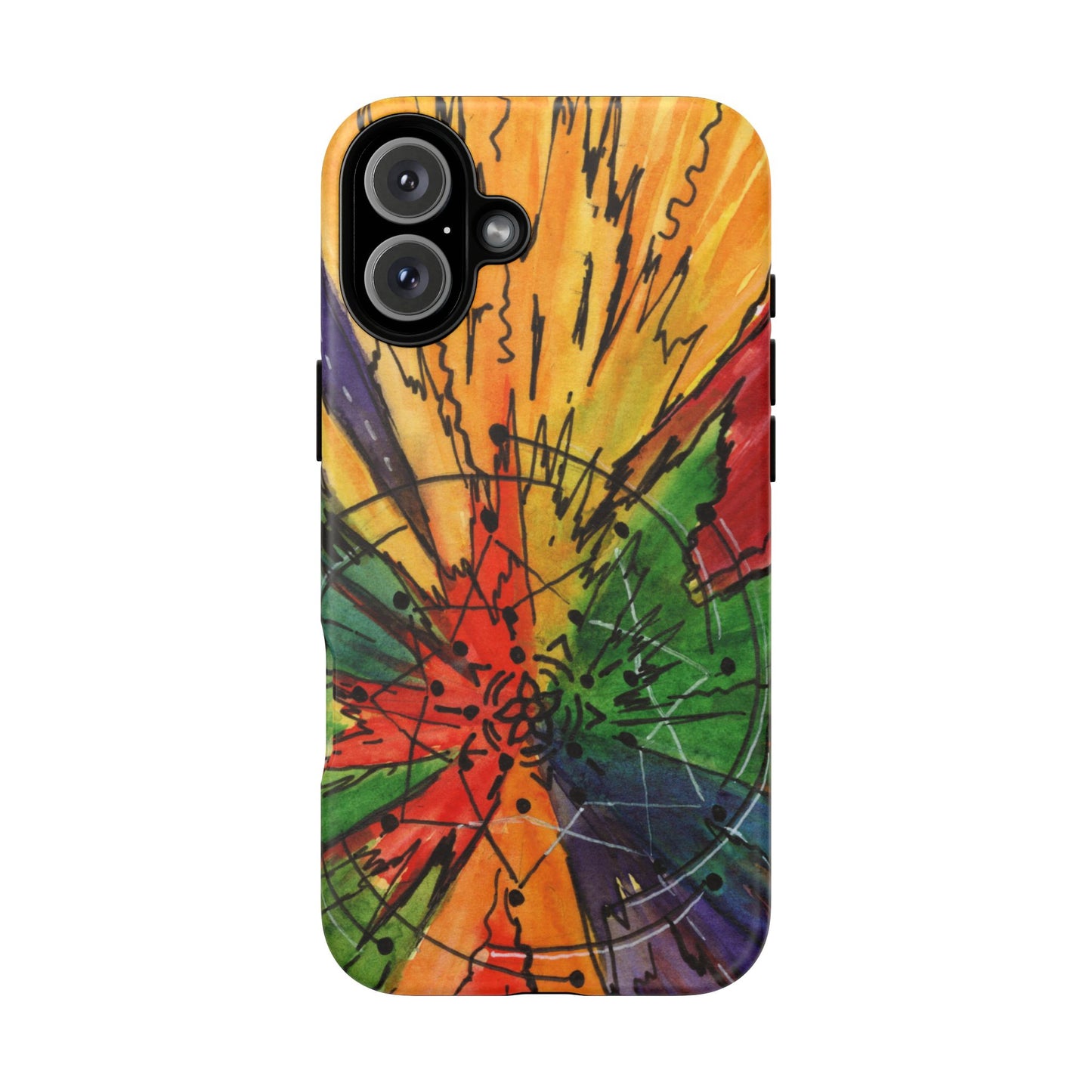 Rainbow Burst Tough Phone Case