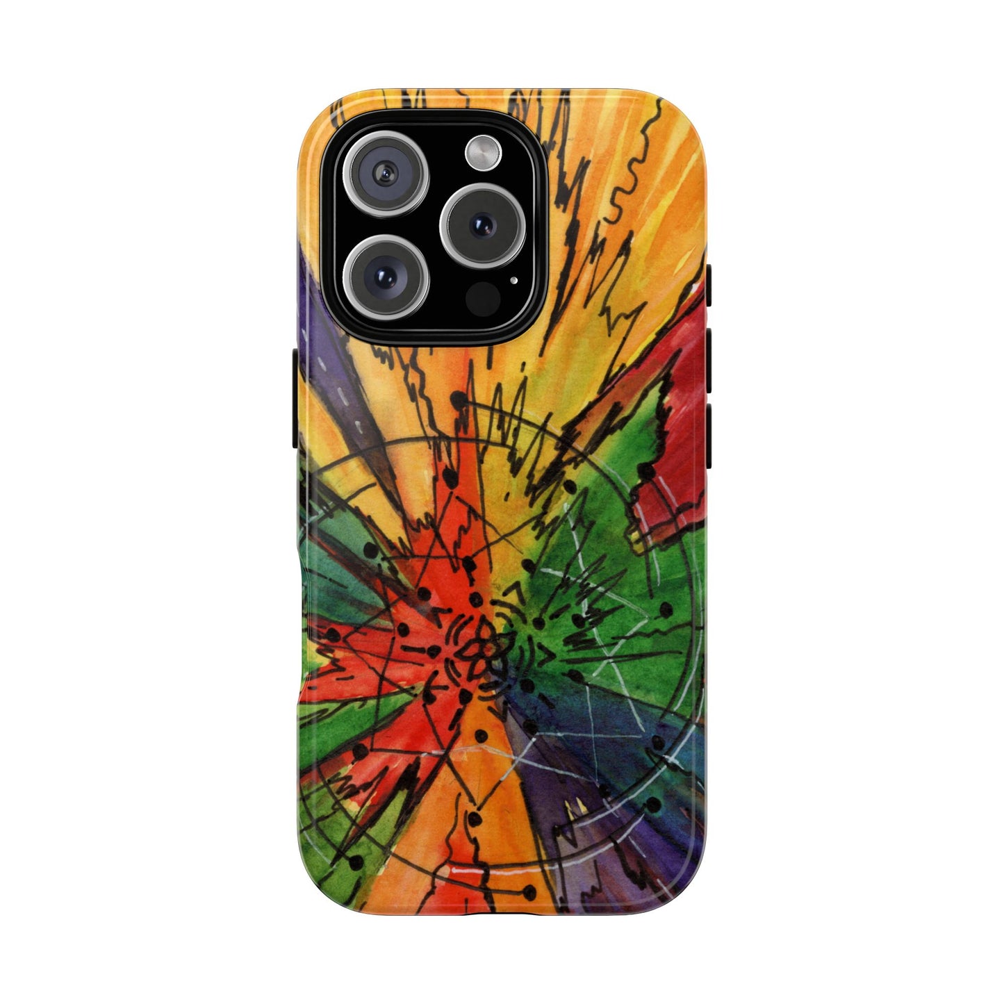 Rainbow Burst Tough Phone Case