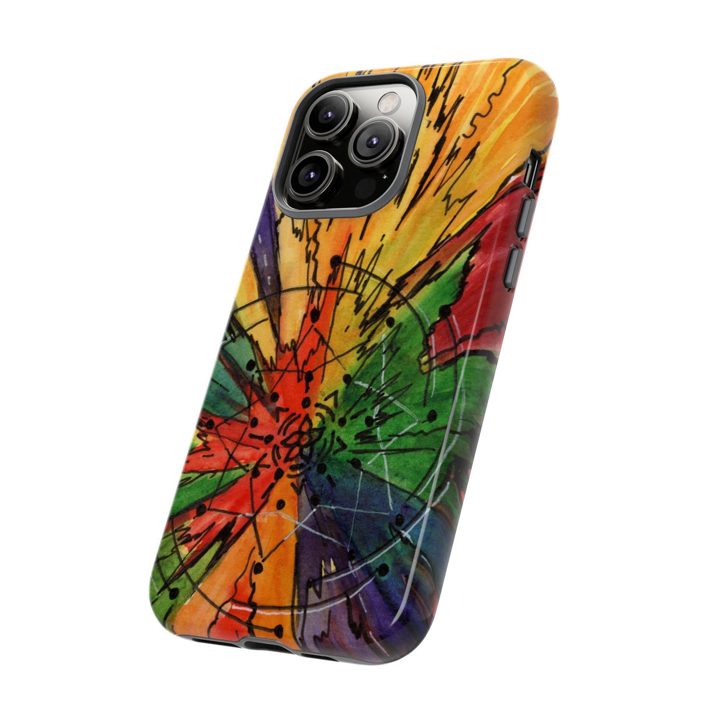 Rainbow Burst Tough Phone Case