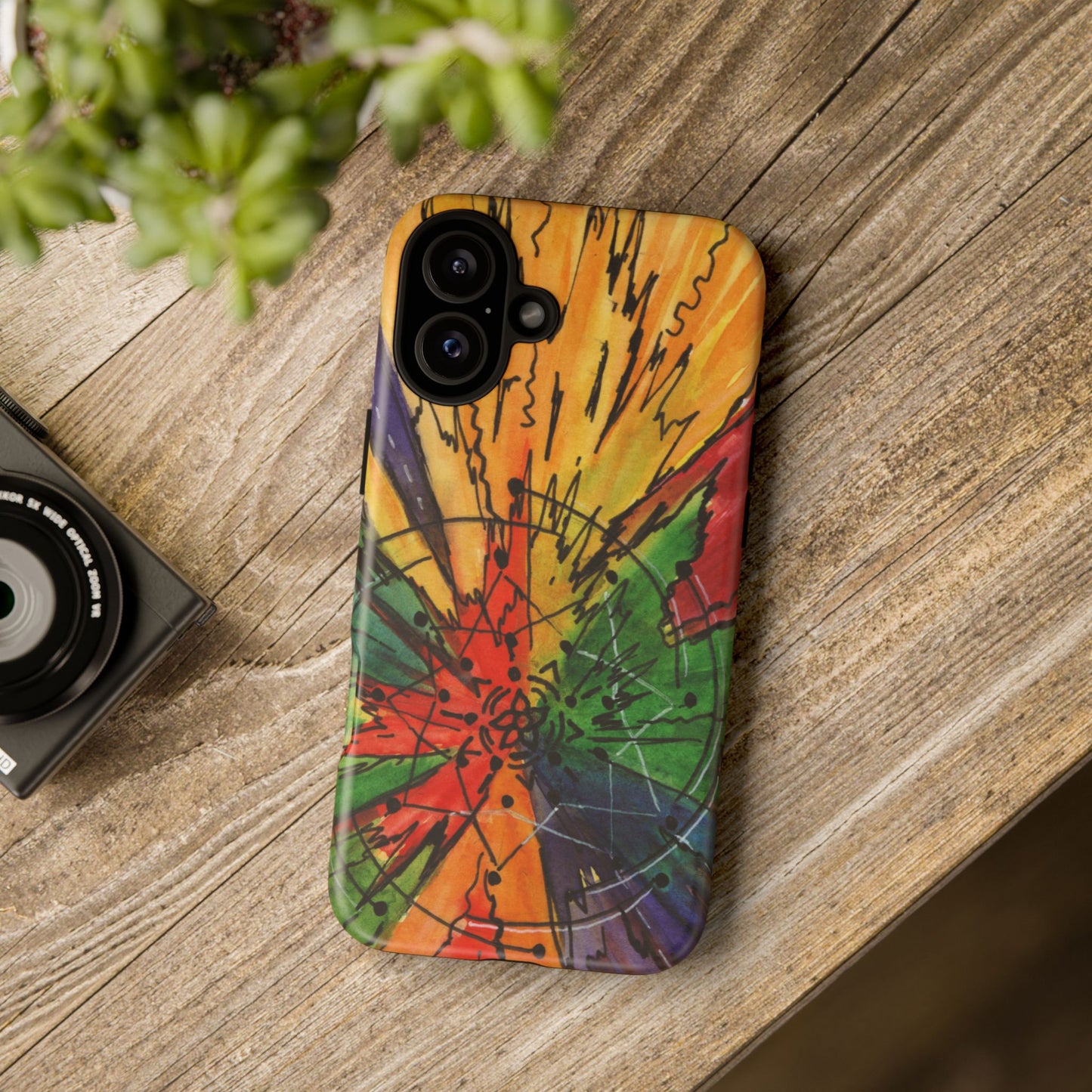 Rainbow Burst Tough Phone Case