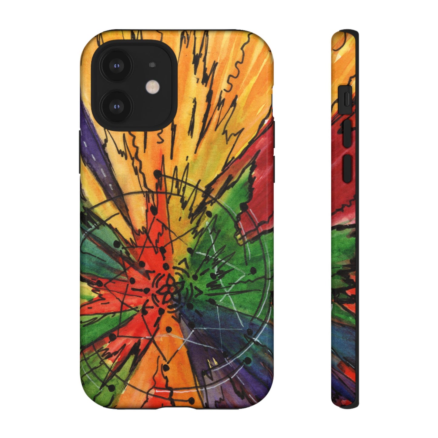 Rainbow Burst Tough Phone Case