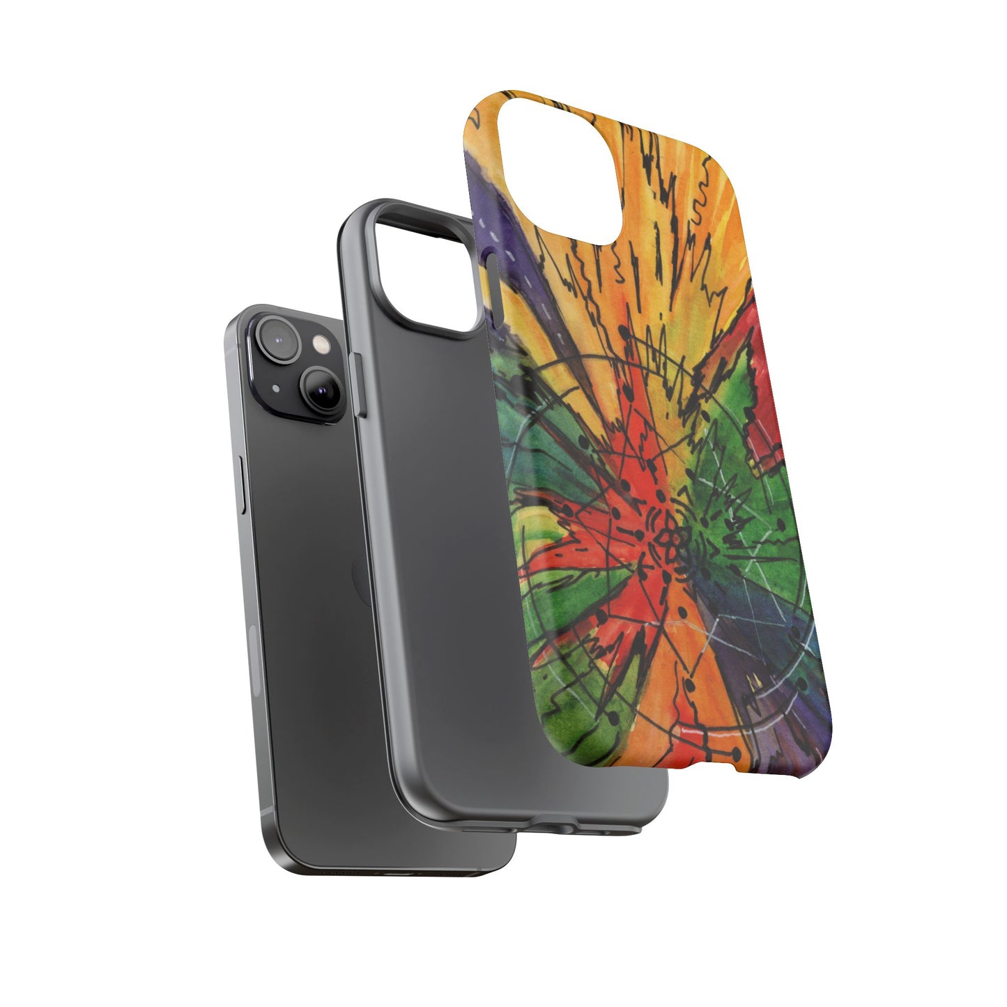 Rainbow Burst Tough Phone Case