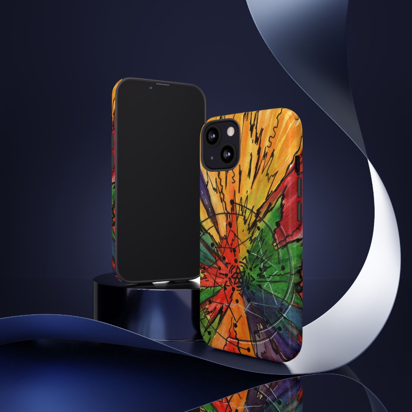 Rainbow Burst Tough Phone Case