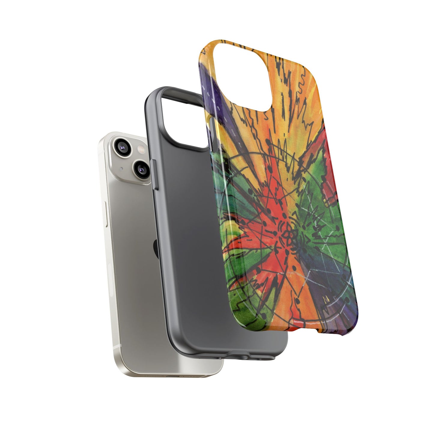Rainbow Burst Tough Phone Case